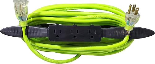 Miniatura 3 de USW Envoltura de cable de extensión con 3 salidas de CA, gestión de cables de 50 pies, almacenamiento portátil, duradero y compacto para el hogar,