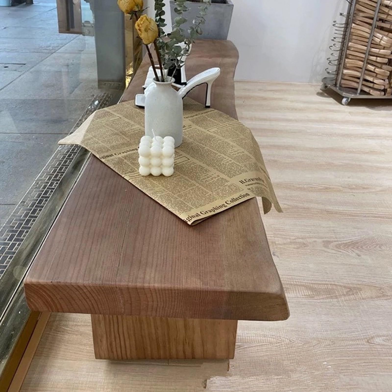 Rustic Skinny Dining Room Wooden Bench, Entry Wood Bench Indoor, Farmhouse Bench for End of Bed, Farmhouse Indoor Kitchen Table Benches (160cm)