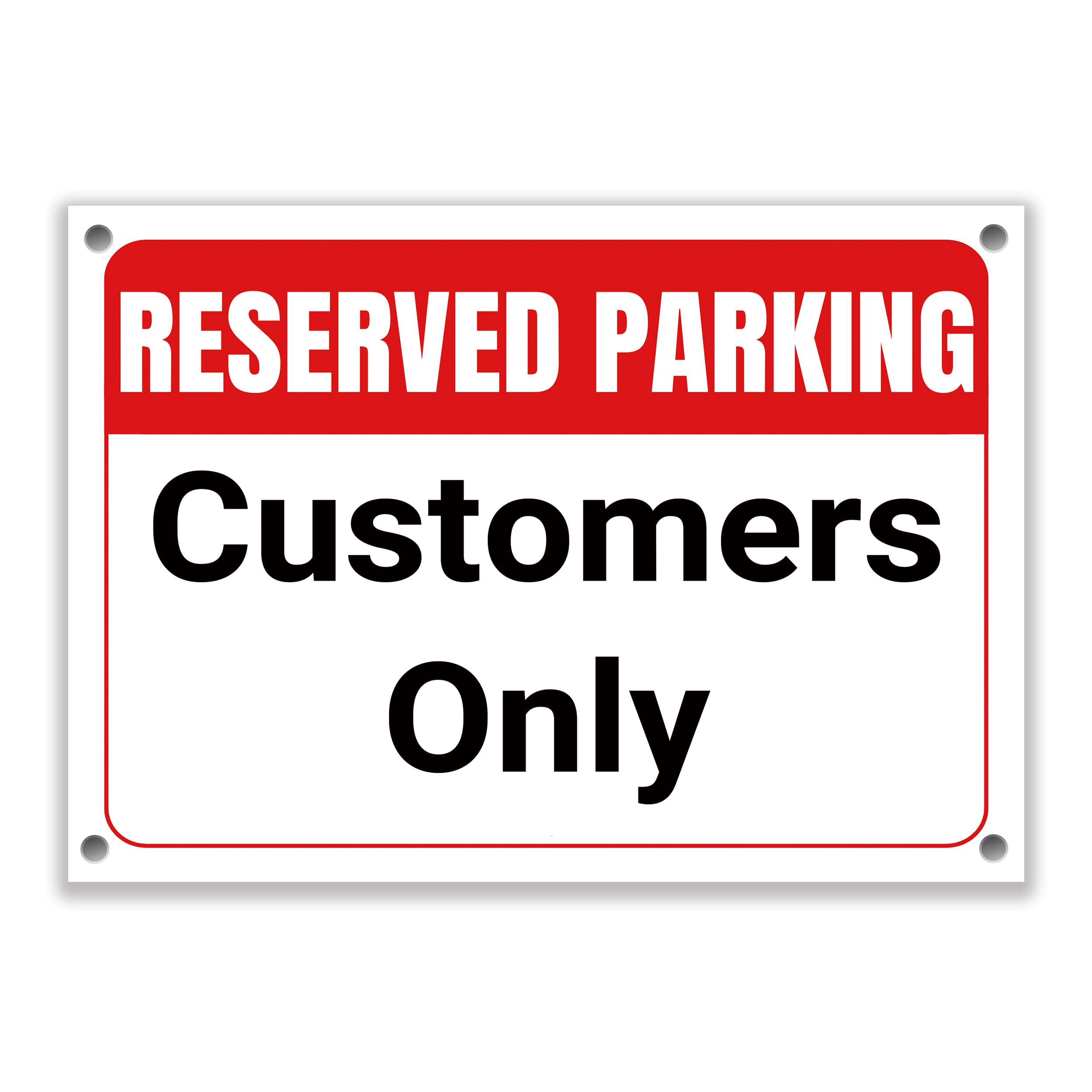 LP Lifestyle Reserved Parking Customers Only Sign – Weatherproof PVC Parking Notice for Shops, Businesses & Private Car Parks, Rust-Free Outdoor Signage No.370 (A4 (210mm x 297mm) – Holes)
