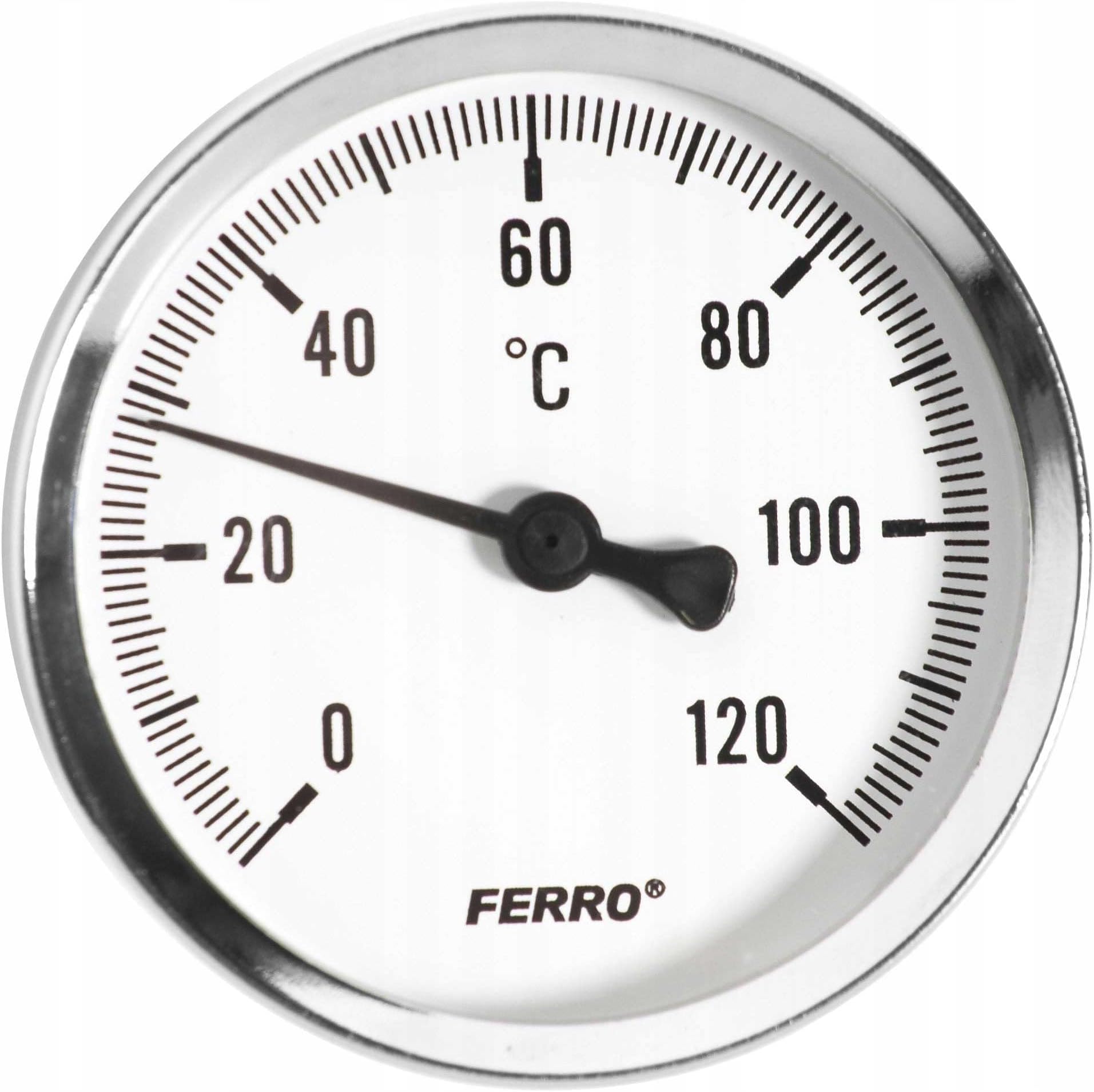 63mm 0-120C Thermo Water Oil Temperature Gauge 1/2 inch Rear Entry Thermometer
