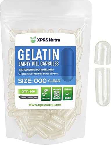 Miniatura 9 de XPRS Nutra Cápsulas Vacías Tamaño 000 - 500 Unidades Cápsulas de Gelatina Vacías Grandes Transparentes - Pastillas para Relleno de Cápsulas
