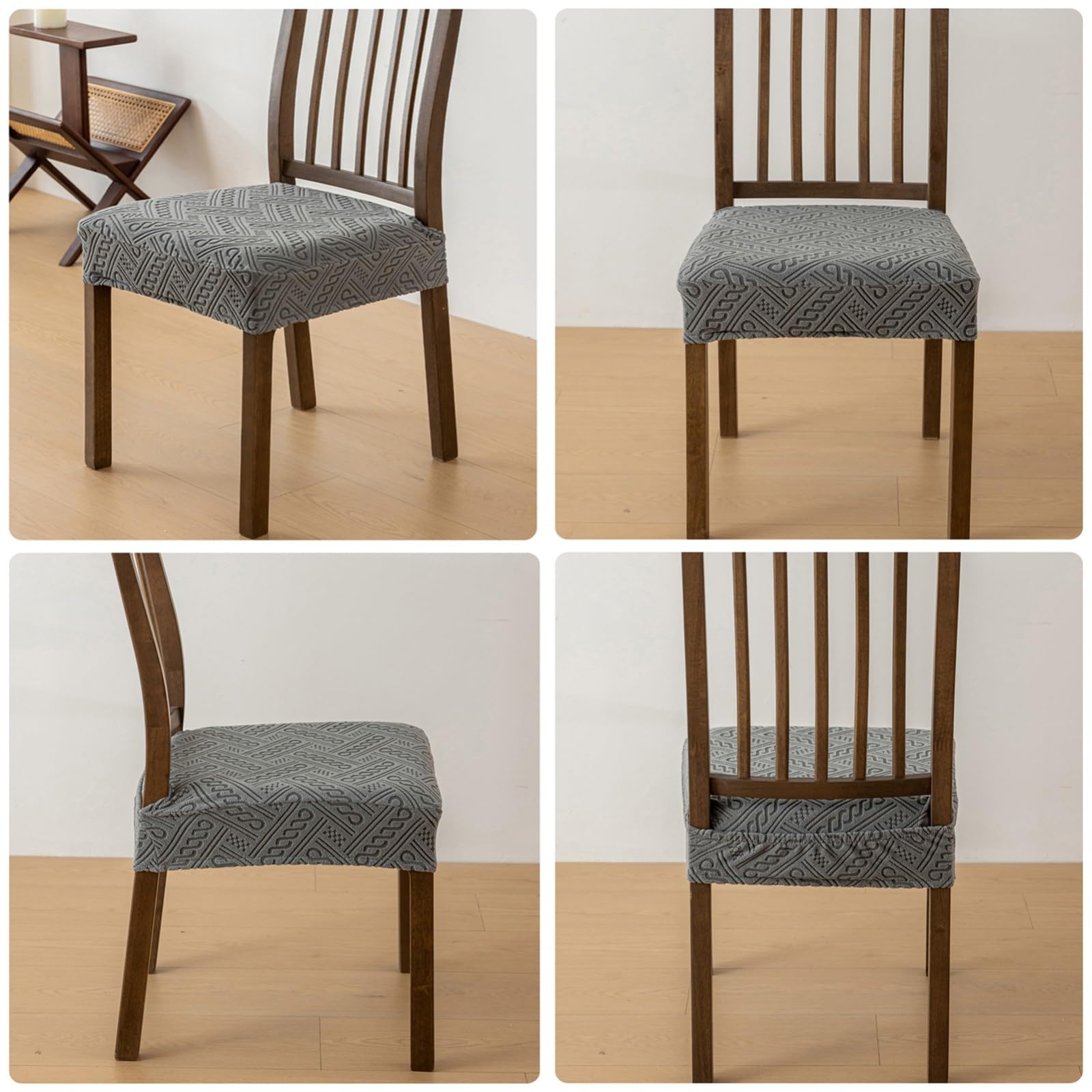 Fundas para Cojines de Sillas de Comedor Pack de 2/4/6,Extraíbles Lavables