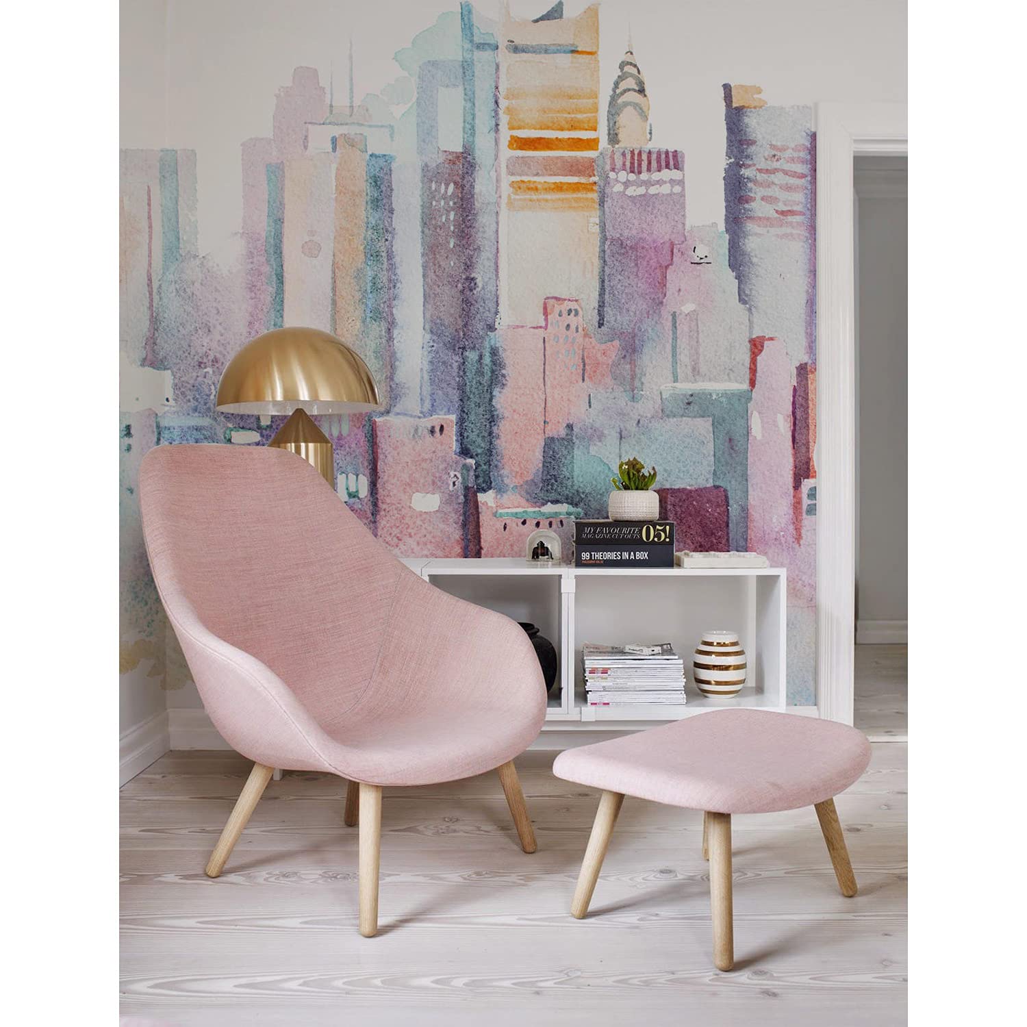 Papier Peint Meuble Chambre New York Cityscape Aquarelle Magic-Stick 360x250 cm