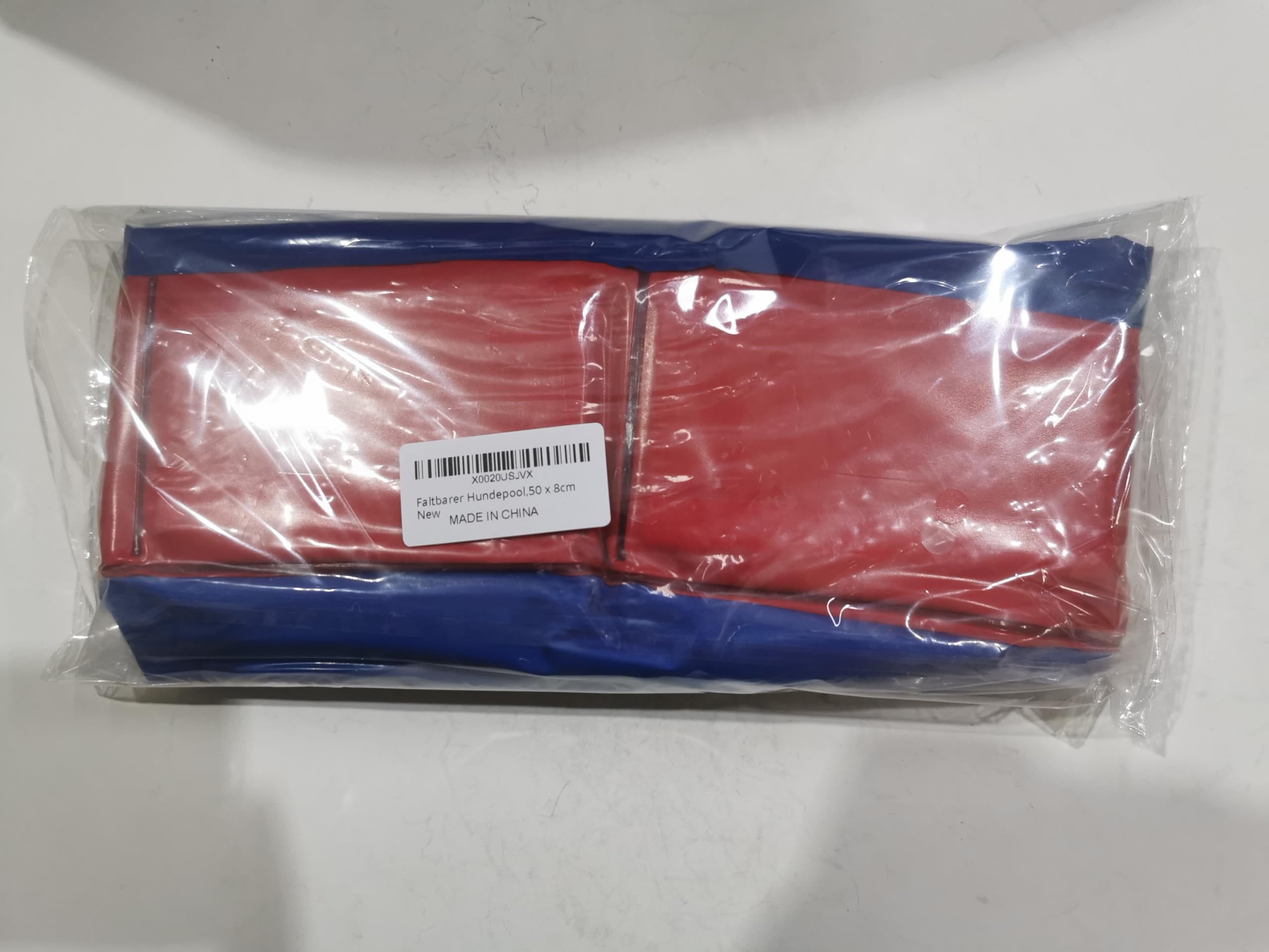 Piscina per cani, grande, 50 x 10 cm, pieghevole, per animali domestici, antiscivolo, portatile, in PVC, blu