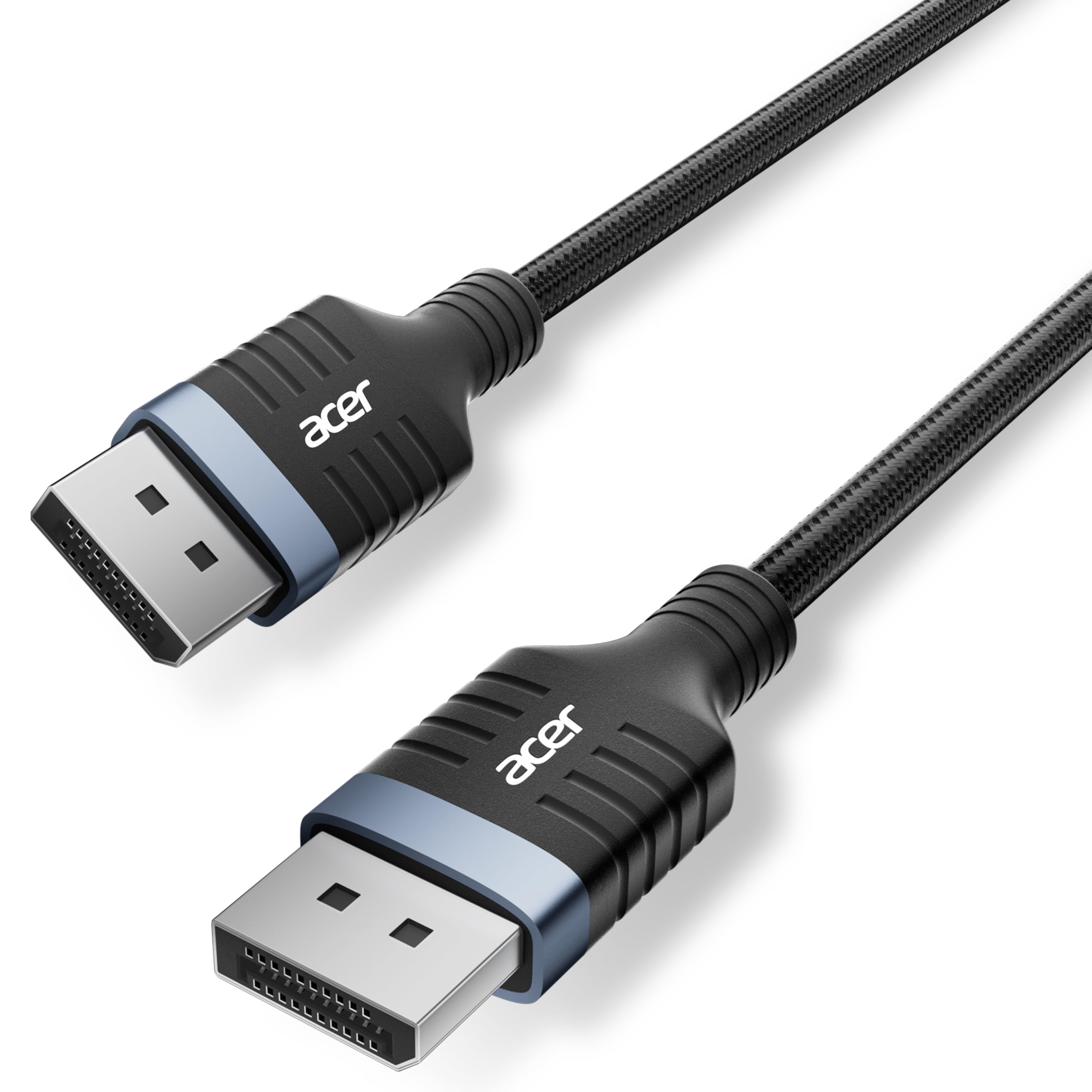 acer 8K Displayport Kabel, DP 1.4 Kabel 8K@60Hz, 4K@240Hz/120Hz, unterstützt 3D,HDR,FreeSync,G-Sync,DSC 1.2,HDCP 2.2, DP auf DP Bidirektionales Kabel für Gaming Monitor, HDTV, PC, Grafikkarte usw. -2m