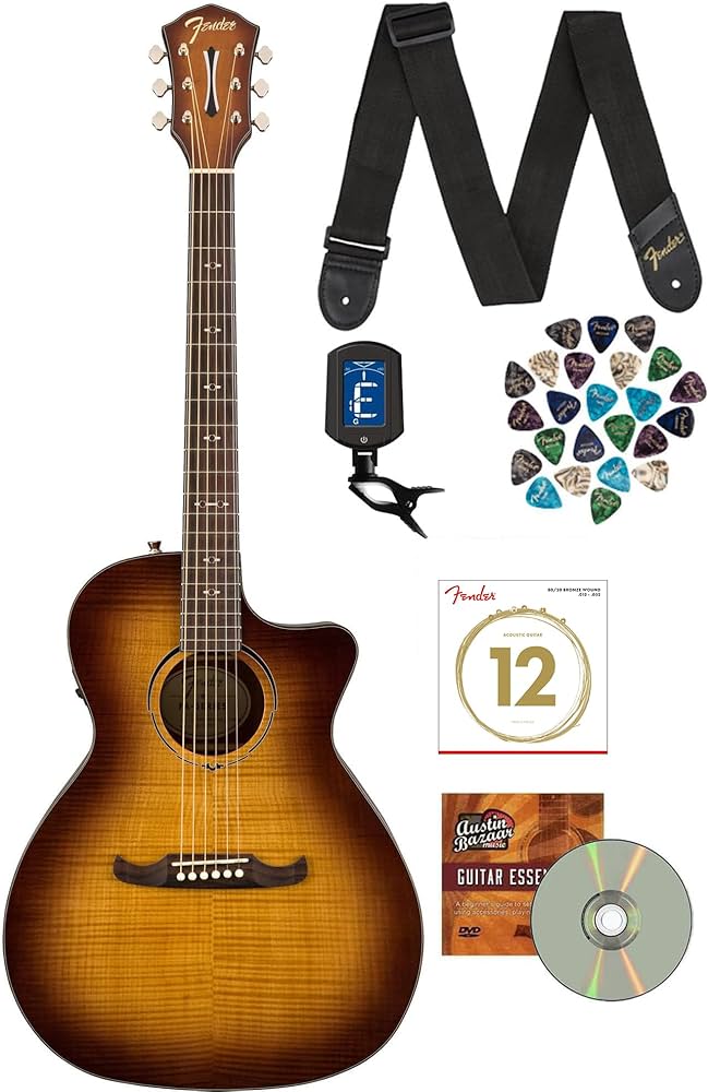 Amazon.com: Fender FA-345CE Flame Maple Top Auditorium Acoustic