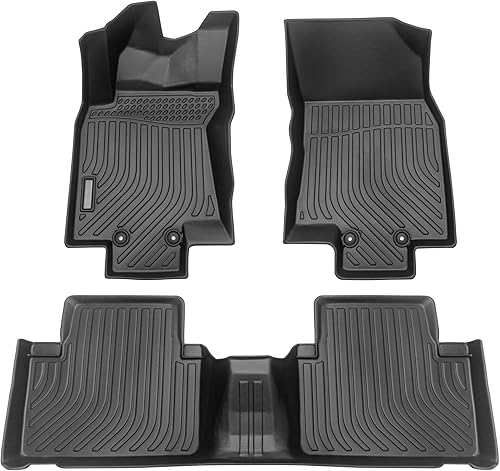 Miniatura 2 de AoKuElec Alfombrillas de goma para todo tipo de clima para Ni SSAN Rogue 2021-2023, el juego completo incluye 1 y 2 filas de cobertura máxima,