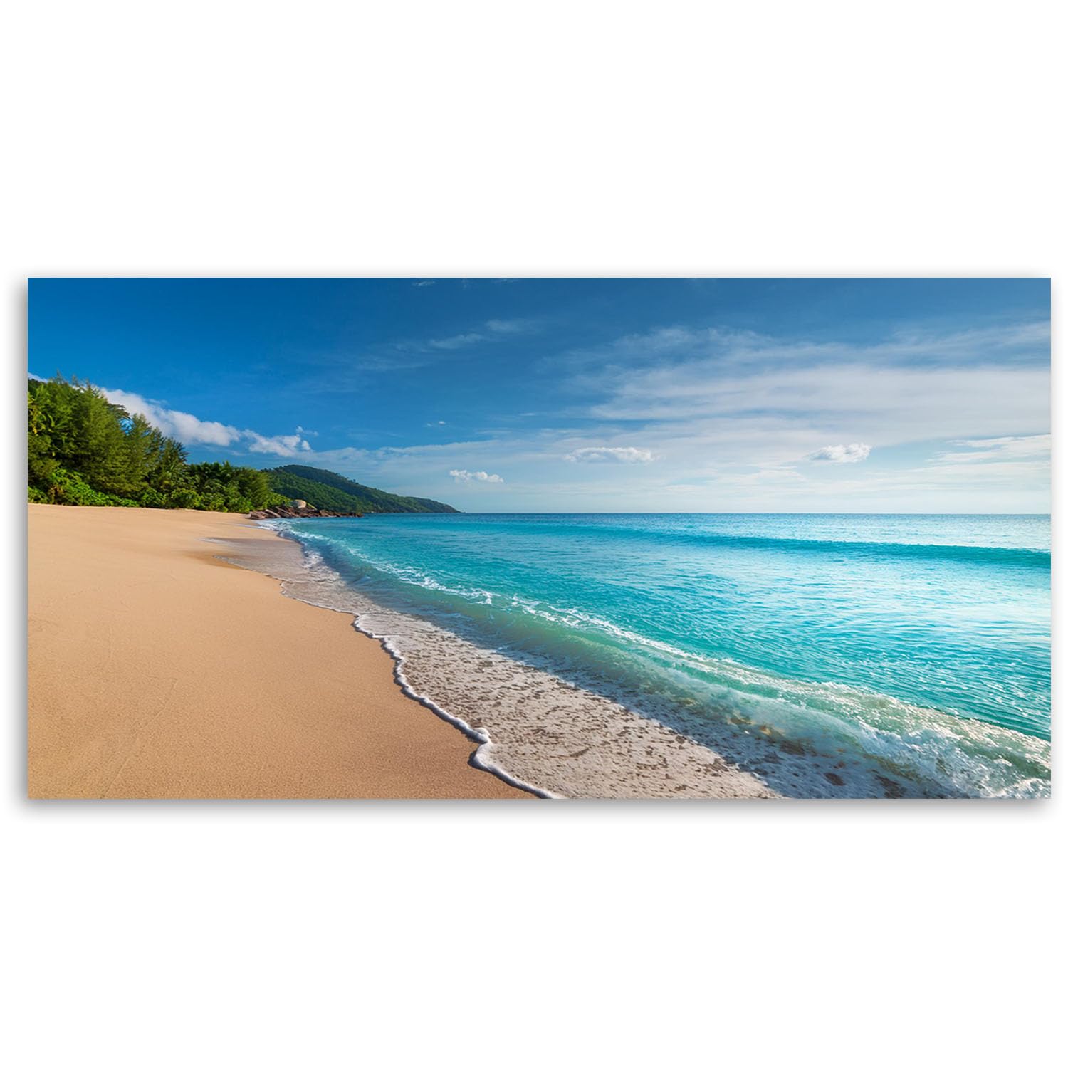 Feeby Stampe Da Parete - Quadri Soggiorno - Paesaggio marino tropicale - 120x60 cm - Decorazioni Camera Da Letto