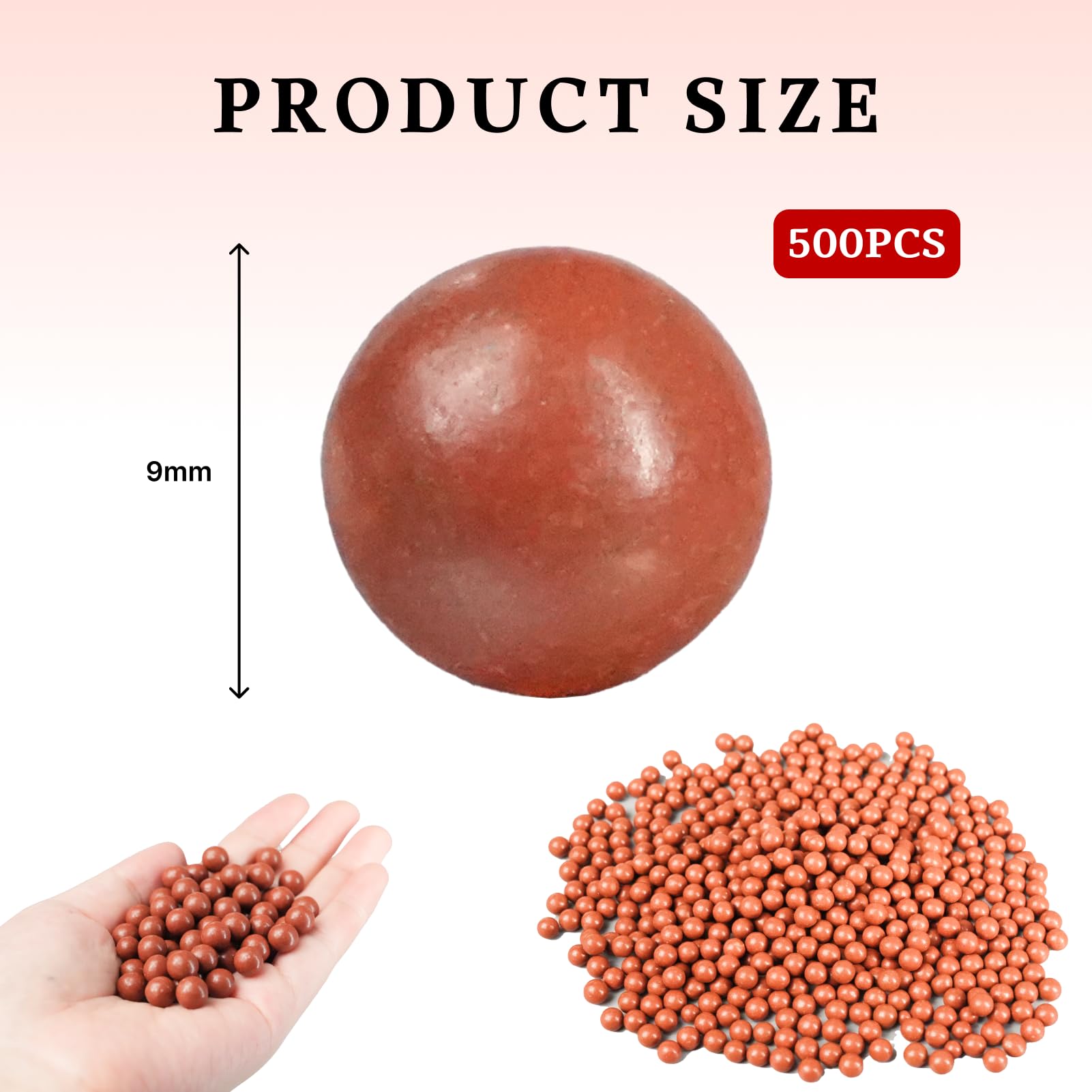 500 Pezzi Slingshot Balls Mud 9mm, Sfera Per Fionda, Pallini Fionda Argilla Per Tiro Esercizi - 2