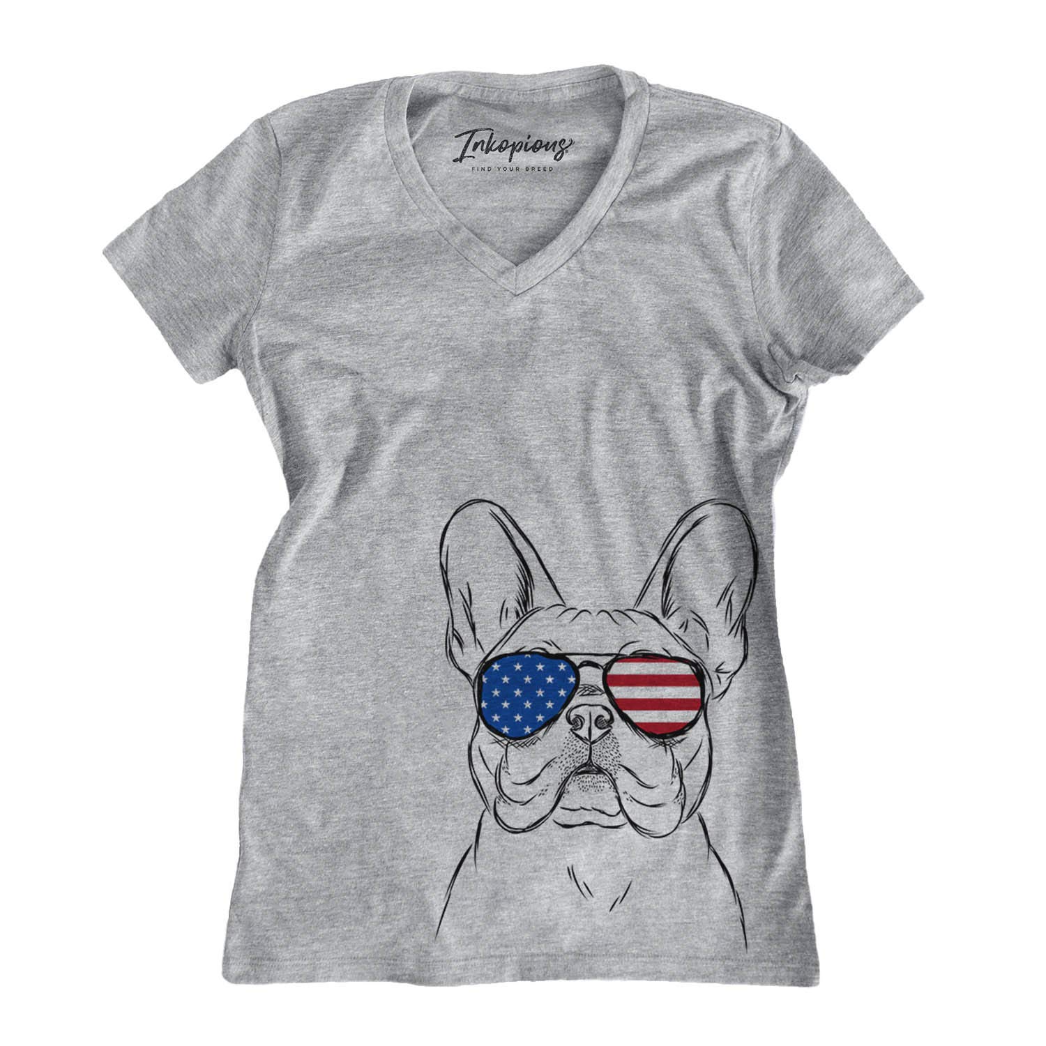 Patriotic Franco The French Bulldog Dog Triblend T-Shirt
