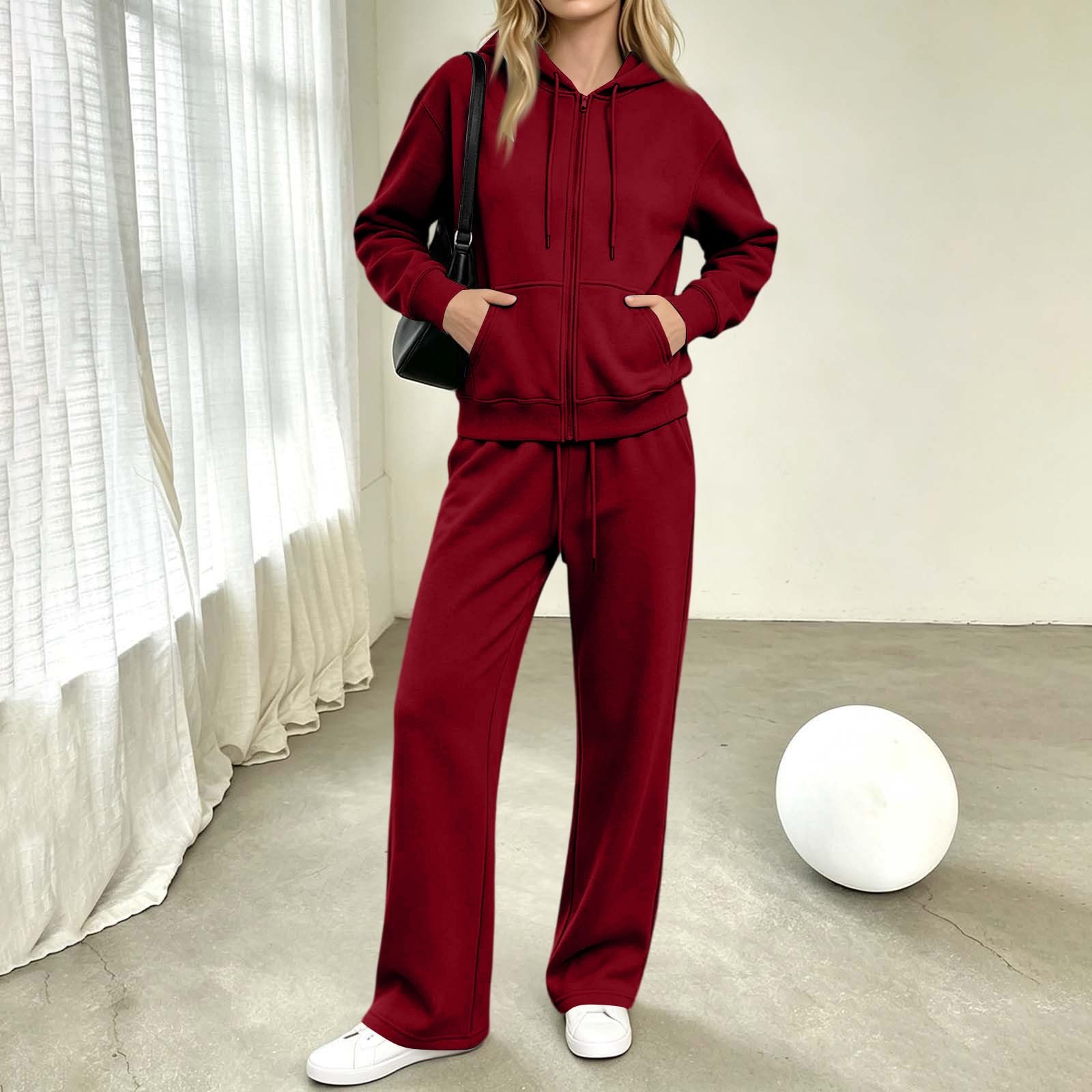 Tute Donna Autunnali Inverno Set Coordinato Sportivo Tuta da Jogging