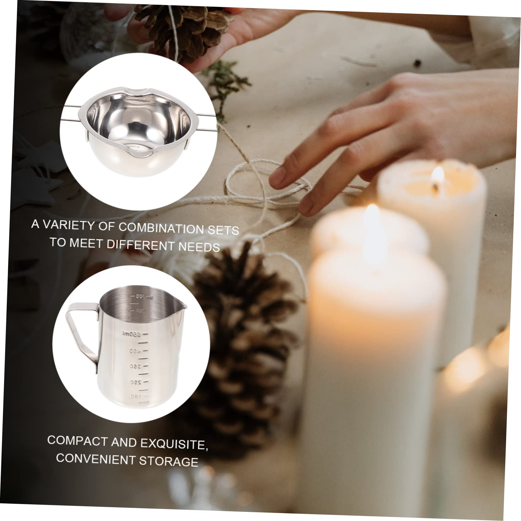 UKCOCO Kit Para Hacer Velas Diy Con Materiales Para Aromaterapia Incluye Herramientas Completas Olla Para Cera y Taza Resistente Para Manualidades y Uso Familiar