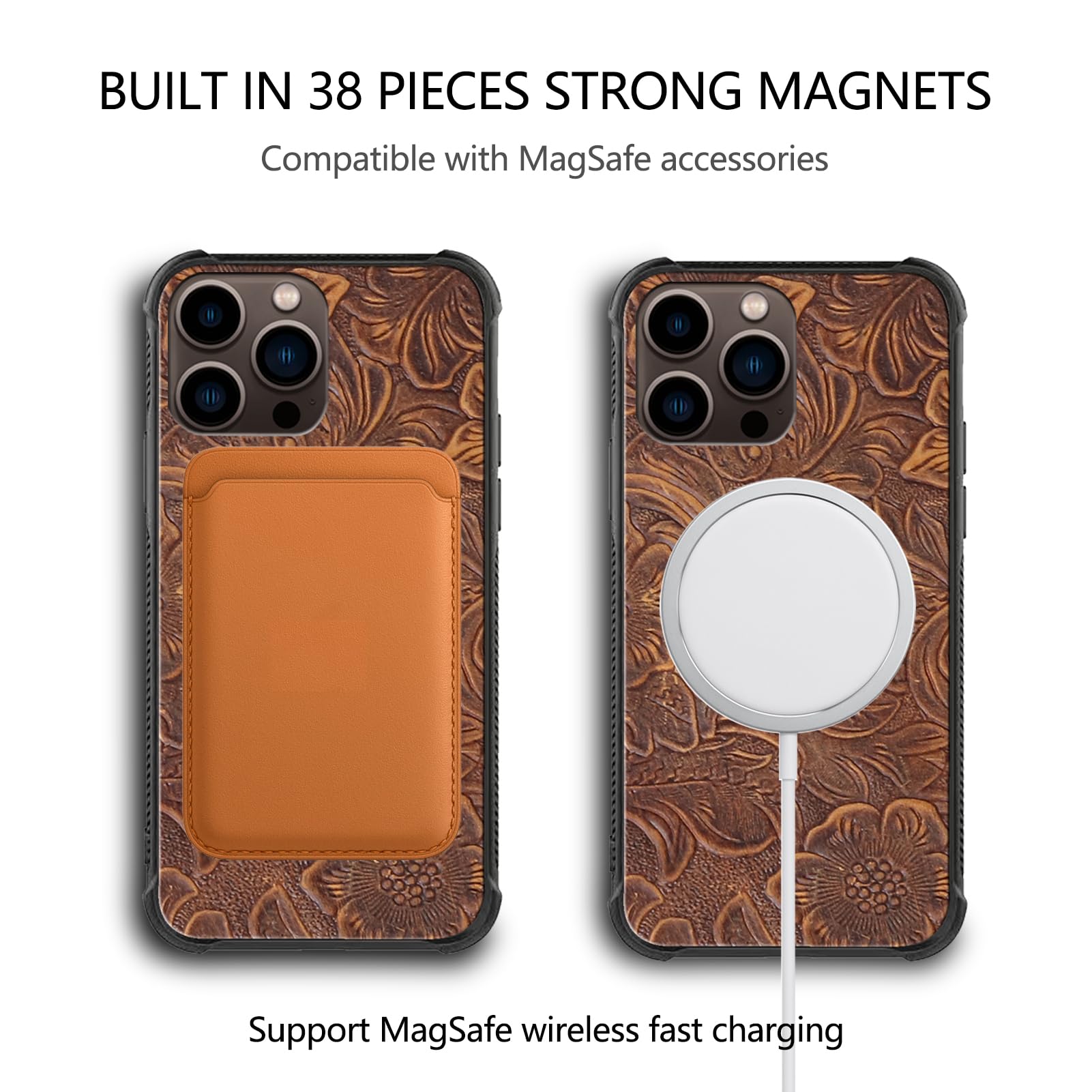 Amazon.com: RMAWRAD Leather Case Compatible with iPhone 16 Pro Max