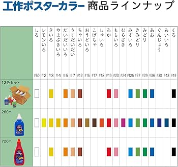 Amazon.co.jp: サクラクレパス 絵の具 工作ポスターカラー 720ml しろ