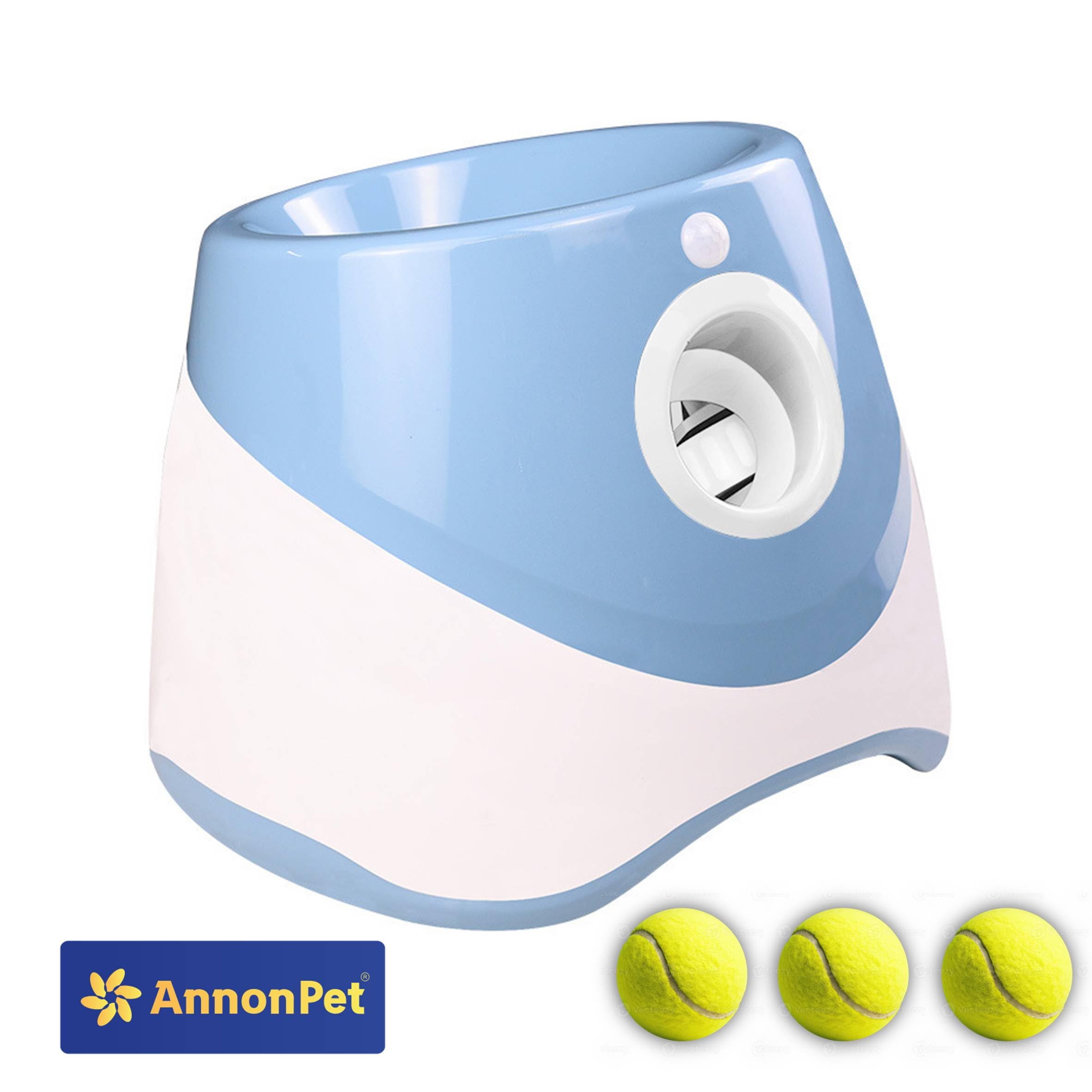 Lancia Palline Automatico per Cani con Distanze Regolabili 3/6/9m, Ricarica USB, Batteria al Litio 2200mAh, Include 3 Palline da Tennis – Divertimento e Allenamento per il Tuo Cane