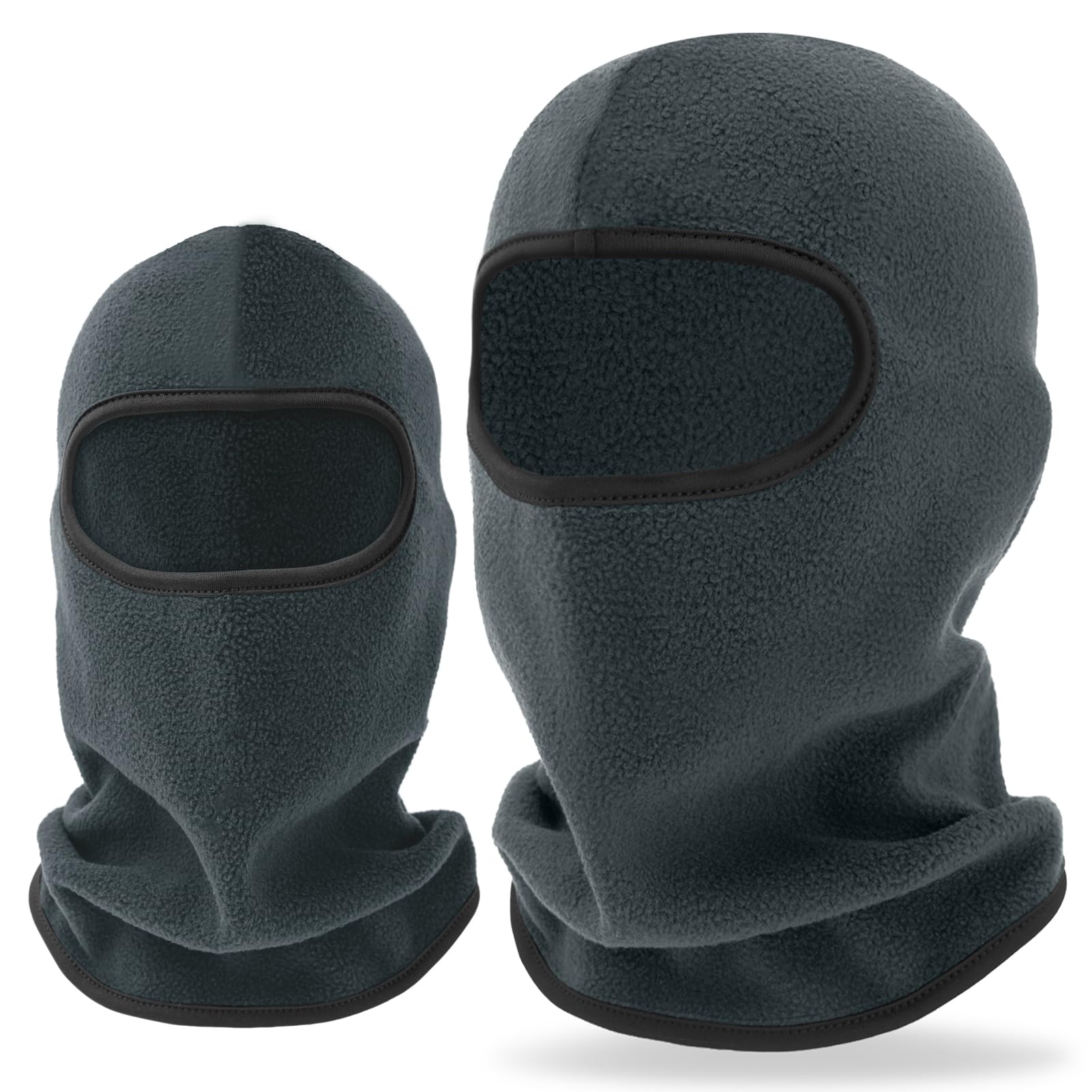 LONGKING 1 Stücke Sturmhauben,Skimaske,Balaclava für Damen und Herren,Grau-Verdickte Version