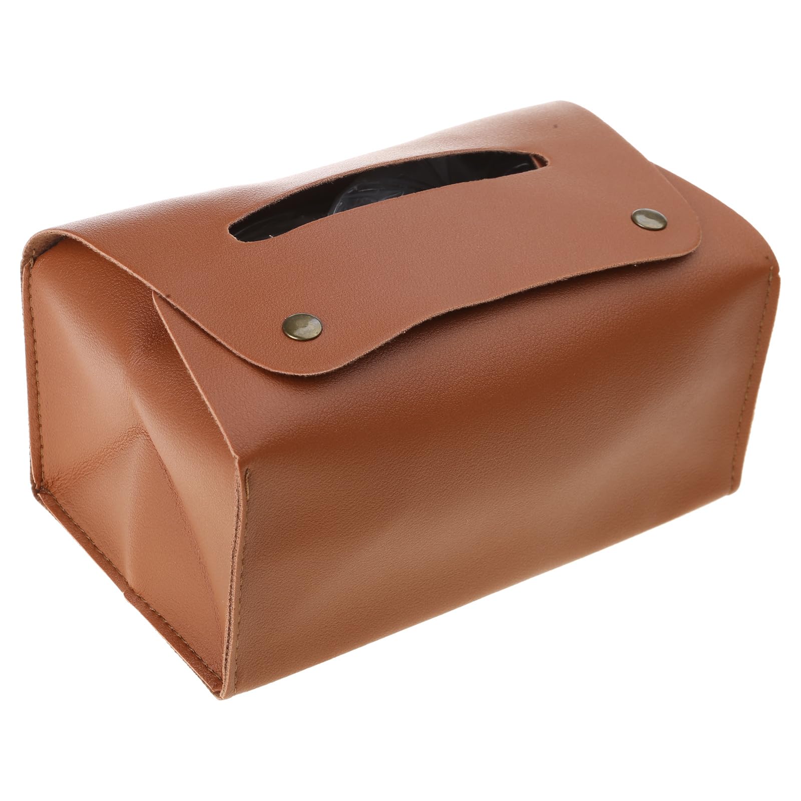 Mekalero Tissue Case PU Leather Dispenser Box Practical Paper Towel Holder Household Napkin Organiser Box PU Leather Storage Pack