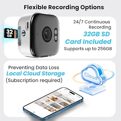 Miniatura 4 de Cámara de ventana de 2K 3MP, cámaras de interior WiFi de 5 GHz y 2.4 GHz para seguridad en el hogar con visión nocturna a color AI Starlight,