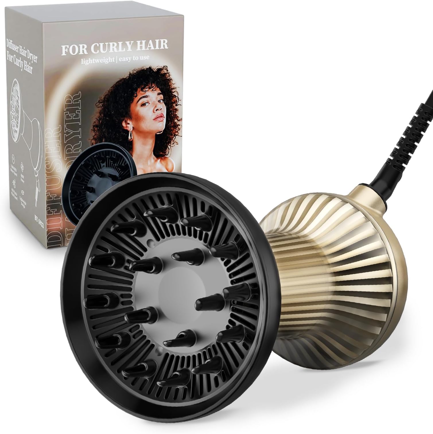 Amazon.com: BAUTIA Diffuser Hair Dryer for Curly Hair, Hair Dryer ...