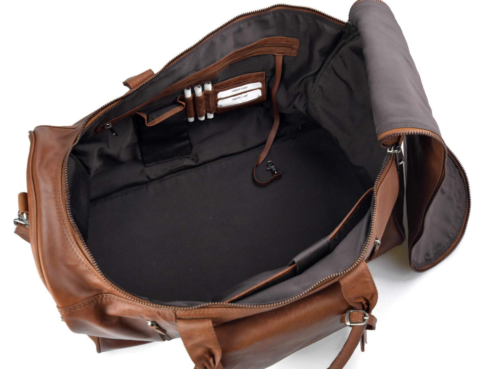 Bolsa de viaje de cuero maleta de cuero equipaje de mano bolsa de viaje grande de cuero XXL bolsa de viaje de mano marrón