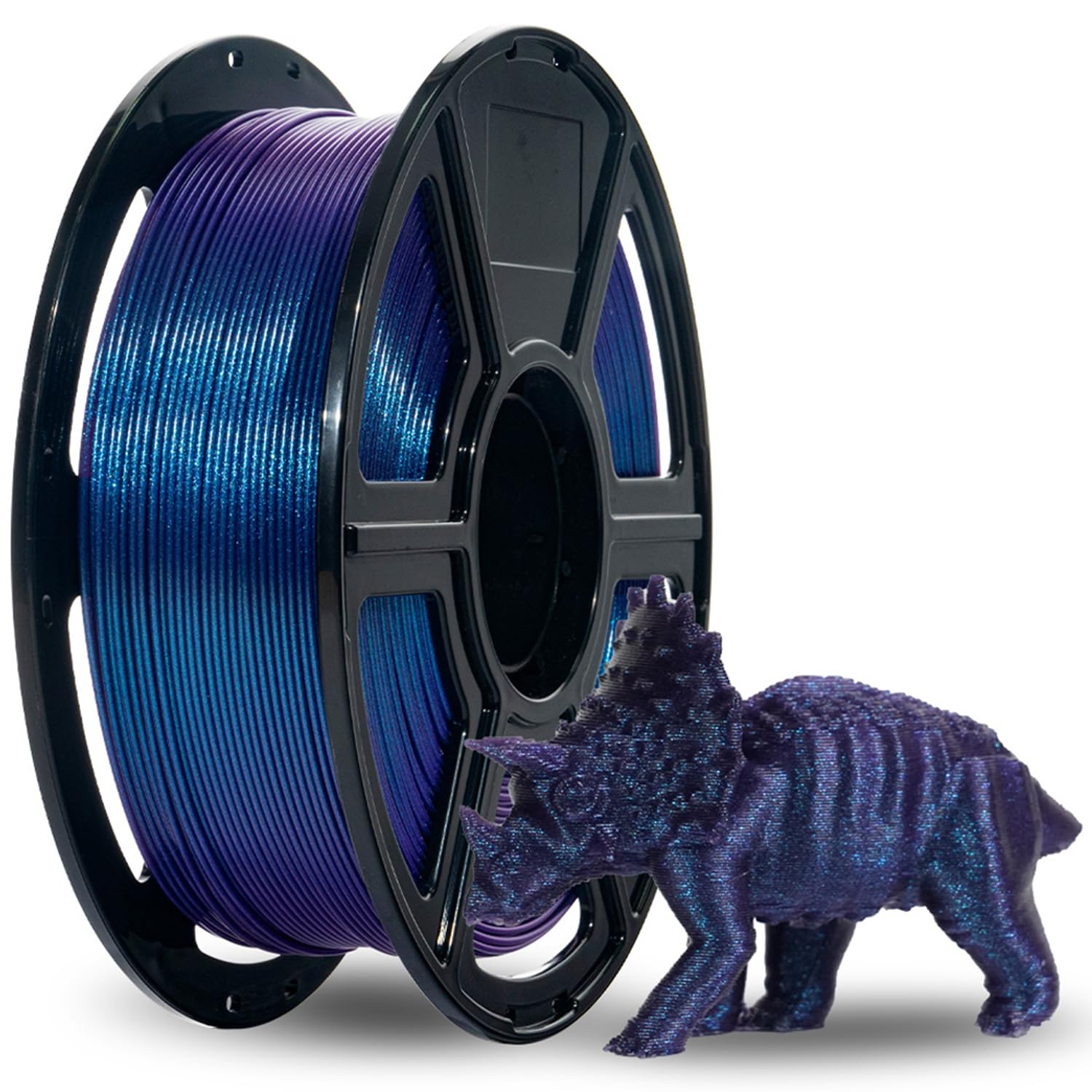 FLASHFORGE Camaleonte PLA Multicolor Nebula Purple, Max 500mm/s Stampa rapida, Filamento PLA Color Shift 1,75 mm, cambia colore con luce e angolo, filamento di alta notch