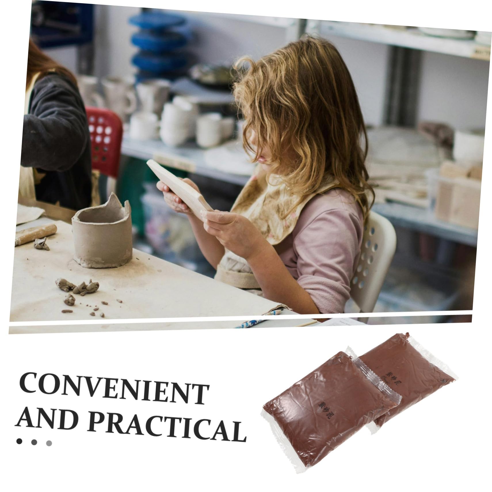 NUOBESTY 4borse Sacchetti Argilla Polimerica Per Ceramica Argilla Da Modellare Che Si Asciuga All Aria Kit Fai Da Te Per Adolescenti Lavoretti in Per Lavori Artigianali