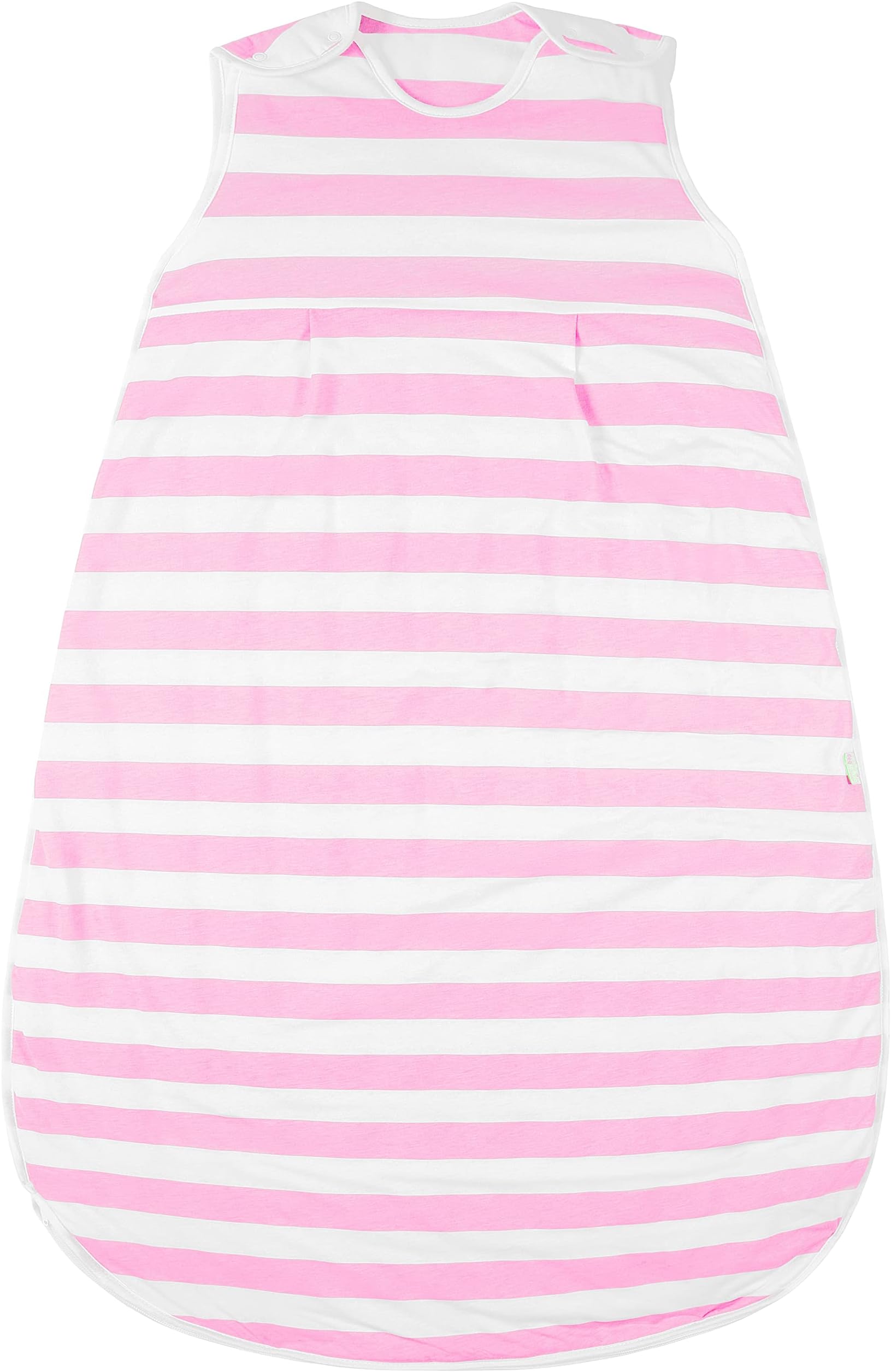 Snoozebag Child Toddler Sleeping Bag Size 3-6 Years 2.5 Tog Long 130cm With Side Zip Opening 100% Cotton Outer Nursery Sleepsack (Pink Stripe)