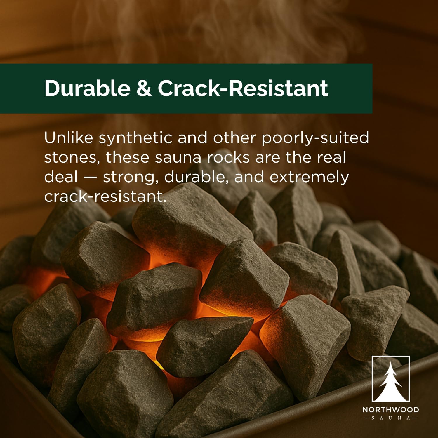 Sauna Stones - Authentic Diabase Sauna Heater Rocks from Germany - Superior Heat & Steam - 2-4 Inches (5-10 cm), 45 Pounds (20 kg)