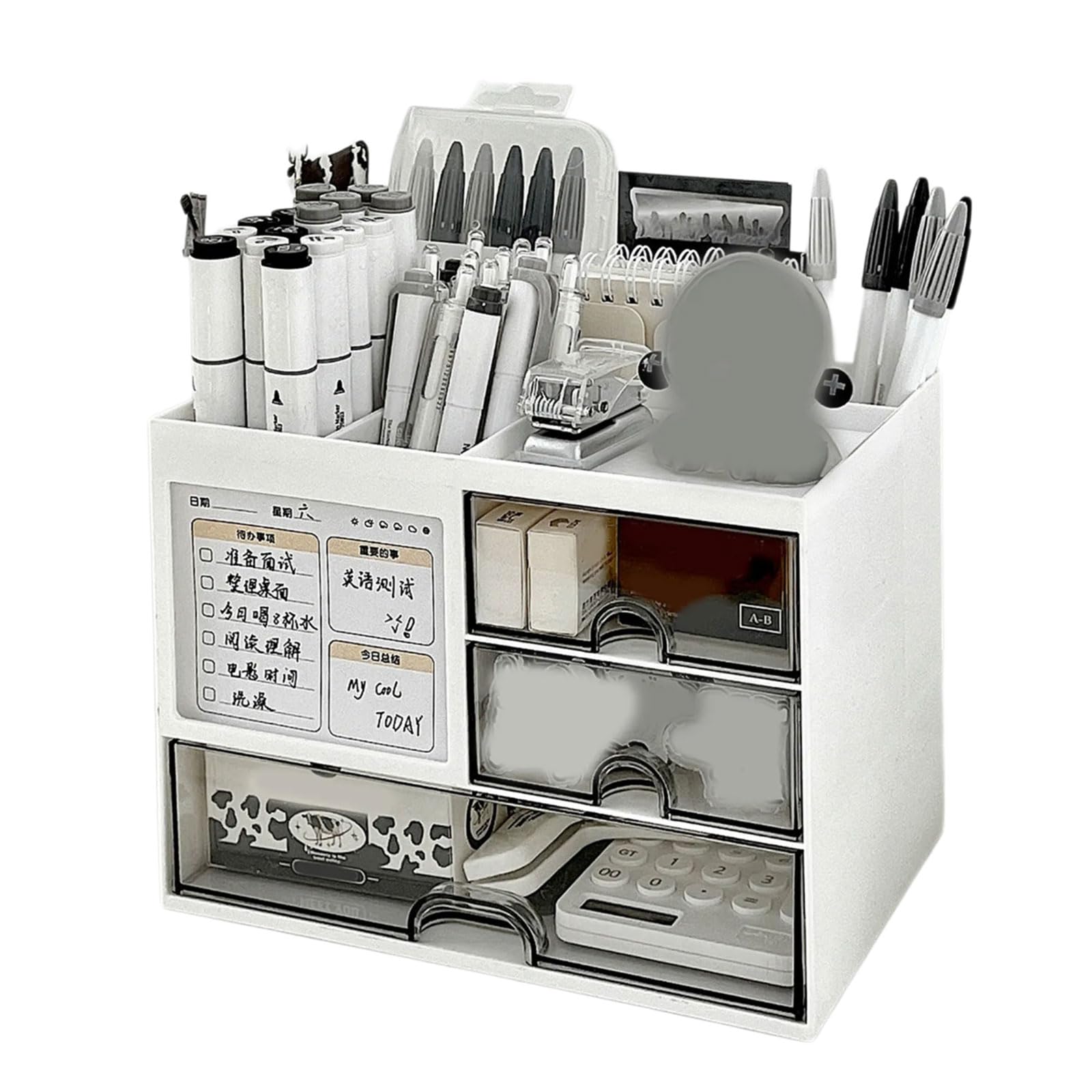 HZGFNBZ Multifunctional Storage Box Pen Holders Makeup Organiser Desk Organiser with Drawers Desktop Organizers Multifunctional Storage Box
