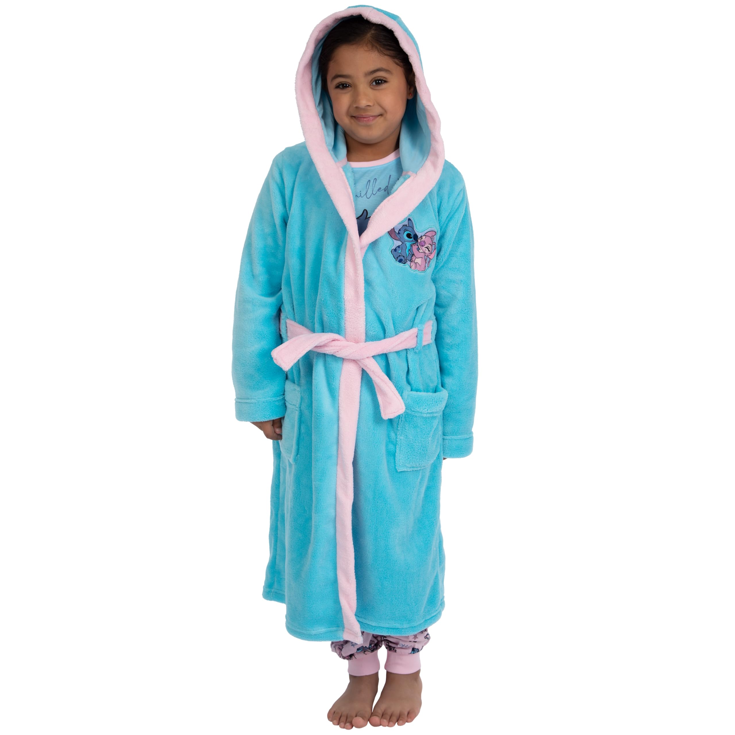 Disney Bata Stitch Niña E Pijamas | Pijama Stitch Niña E Batas De Casa | 5 E 13 Años