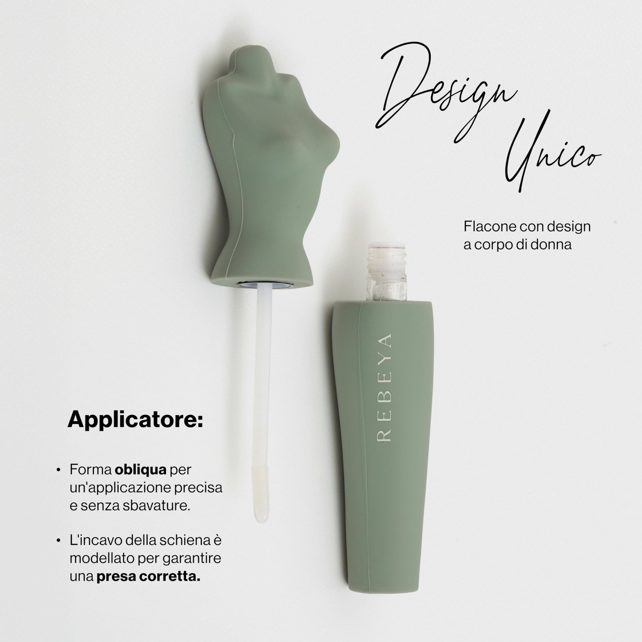 Rebeya Gloss Labbra Baile Libre - Lucidalabbra Lip Gloss Effetto Specchio Rimpolpante e Nutriente, Trasparente Ultra Brillante con Oli Vegetali e Applicatore di Precisione - Made in Italy
