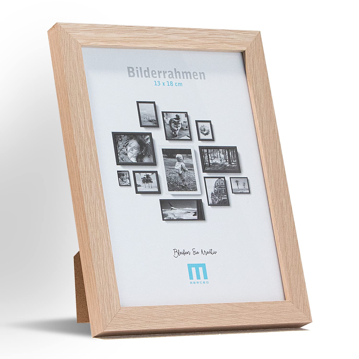 14 tlg. Foto Bilderrahmen-Set in Naturoptik in verschiedenen, unterschiedlichen Größen. Für Fotowände & Bilderwände mit Naturoptik Bilderrahmen, Hochformat & Querformat geeignet. Von 10x15 bis 30x40cm
