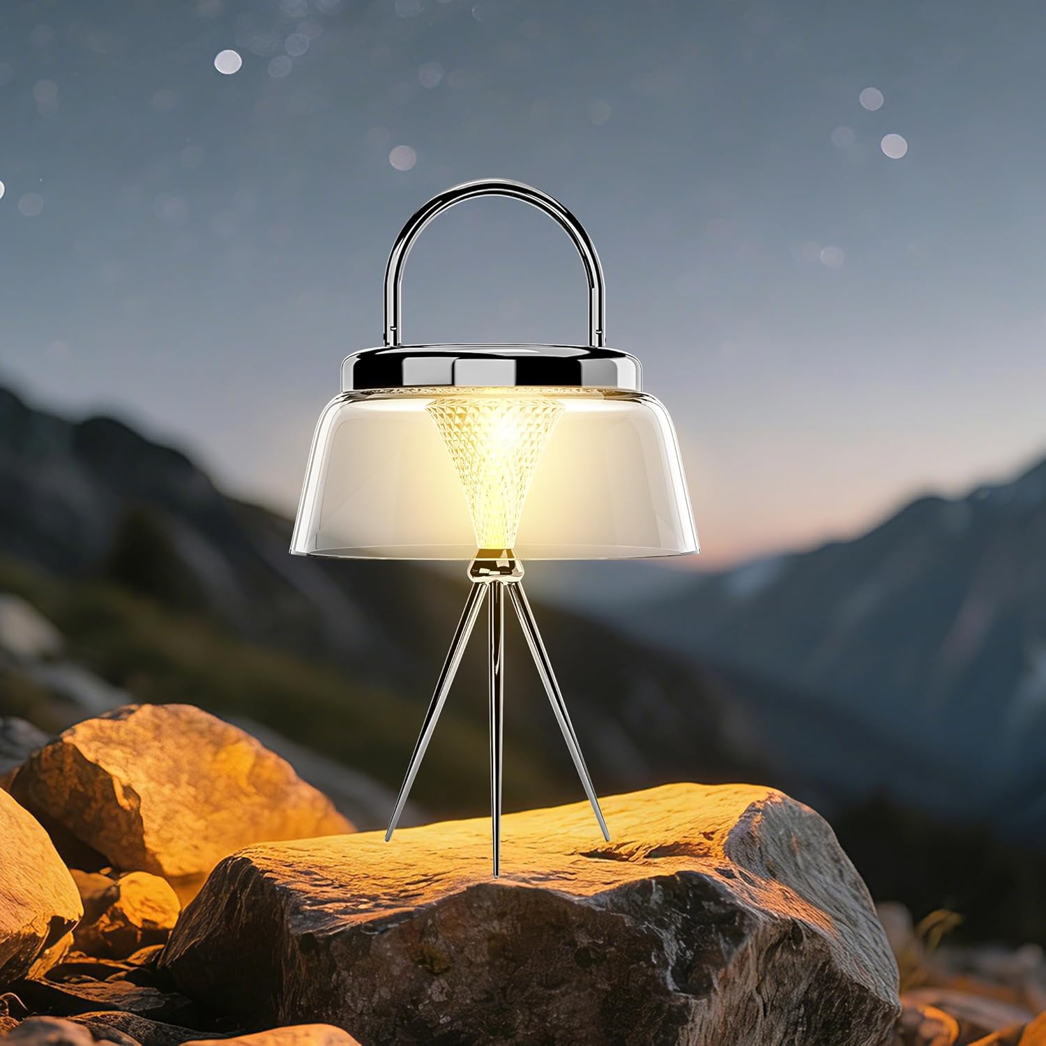 Portable LED Camping Lights - Lightweight, Waterproof Solar USB Rechargeable Camping Light & Lanterns Survival Kits for Indoor, Outdoor Home Emergency Light Power Outages Hiking Hurricane (Black)