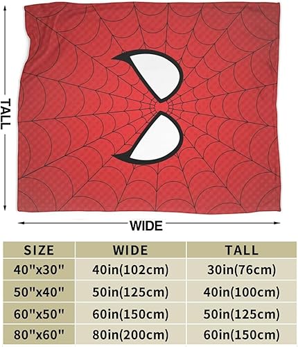 Miniatura 3 de Manta de franela de forro polar de superhéroe con araña, suave, ligera, para todas las estaciones, cálida y acogedora de 50 x 60 pulgadas para cama,