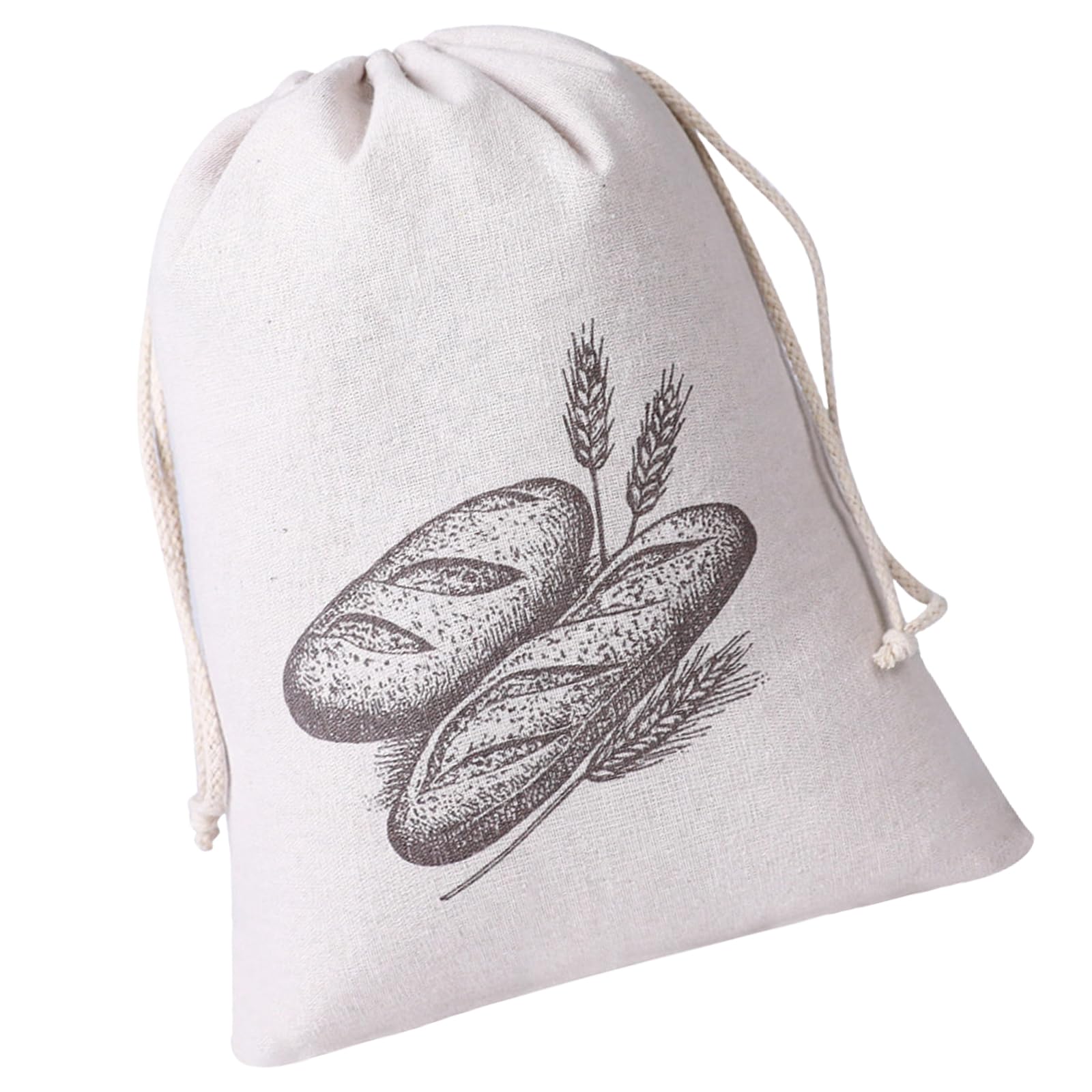 Maxtonser Washable Cotton Bread Bag with Lining Secure Drawstring Design Perfect For French Bread Sourdough Buns Bakery Storage