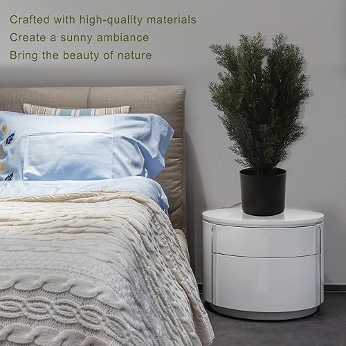 Miniatura 3 de Árbol topiario de cedro de 2 pies para puerta de porche delantera, plantas falsas en maceta de 4 pies, árbol de ciprés de pino falso, arbustos