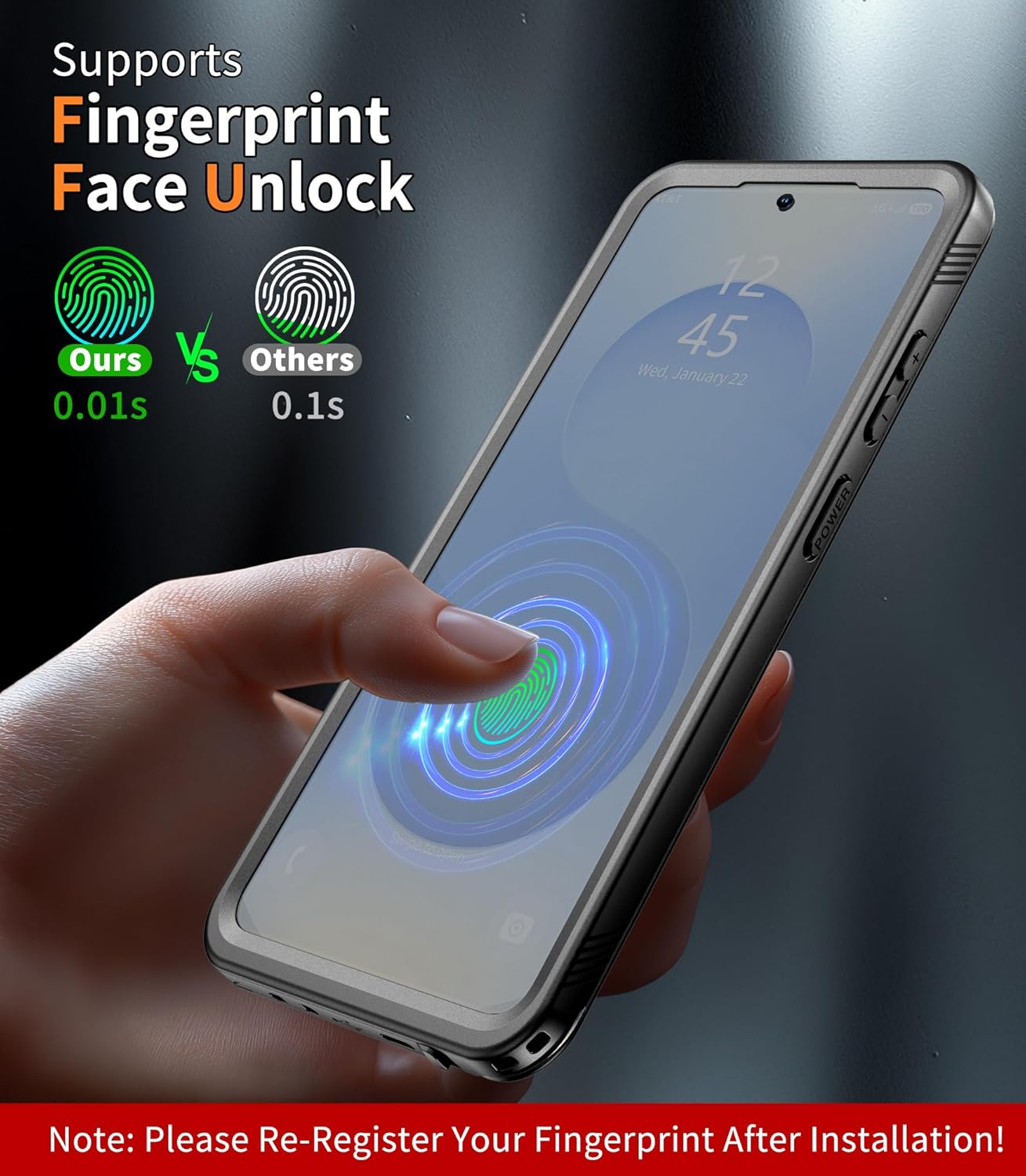 Cozycase Top Waterproof Case for Samsung Galaxy S26 - Build-in Screen & Camera Protector Heavy Duty Rugged Full Body 360 Military Grade Hard Slim Cover S 26 Water Shock Dust Proof Black Case