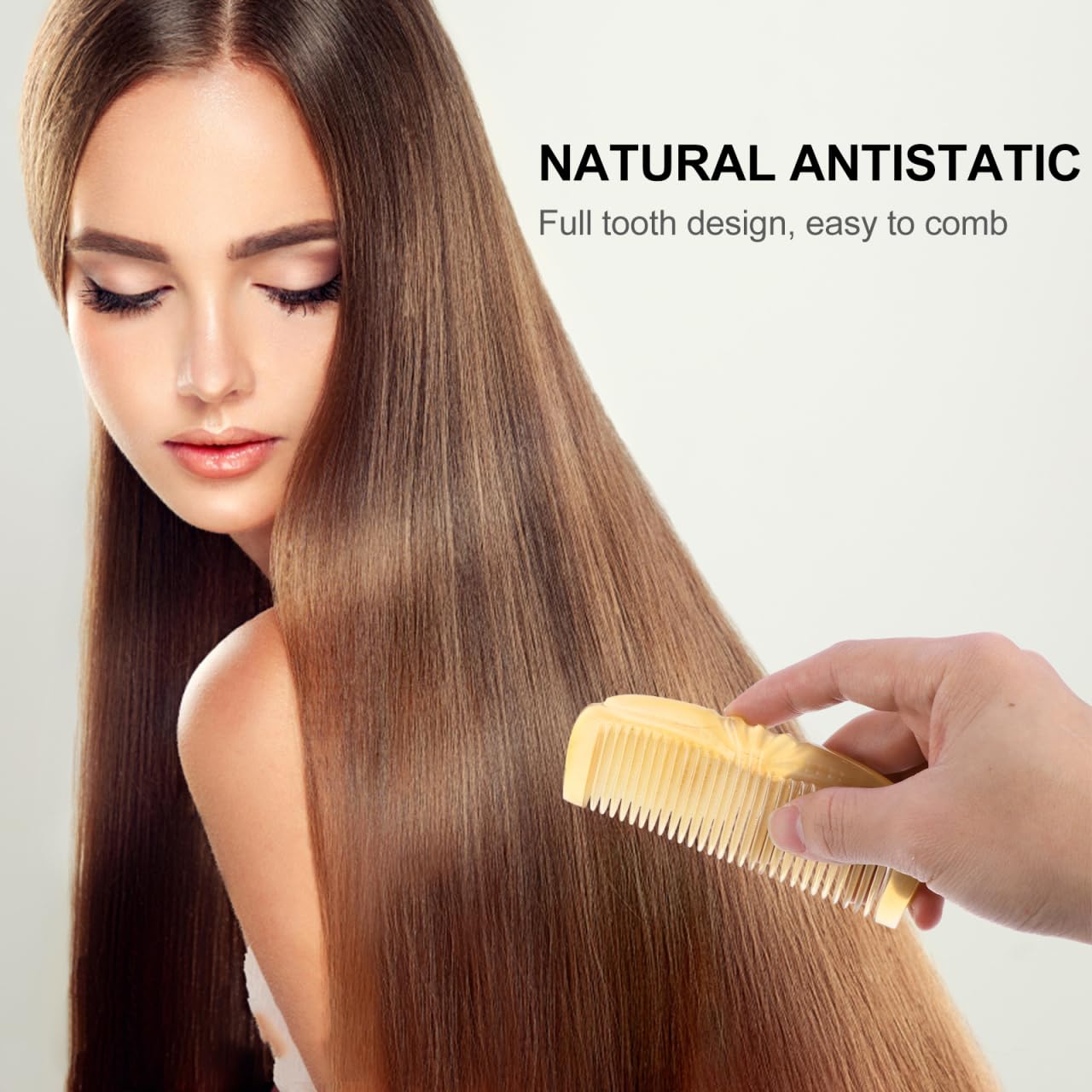 Amazon | AUTSUPPL 天然羊角ヘアコーム メンズ レディース用 静 防止