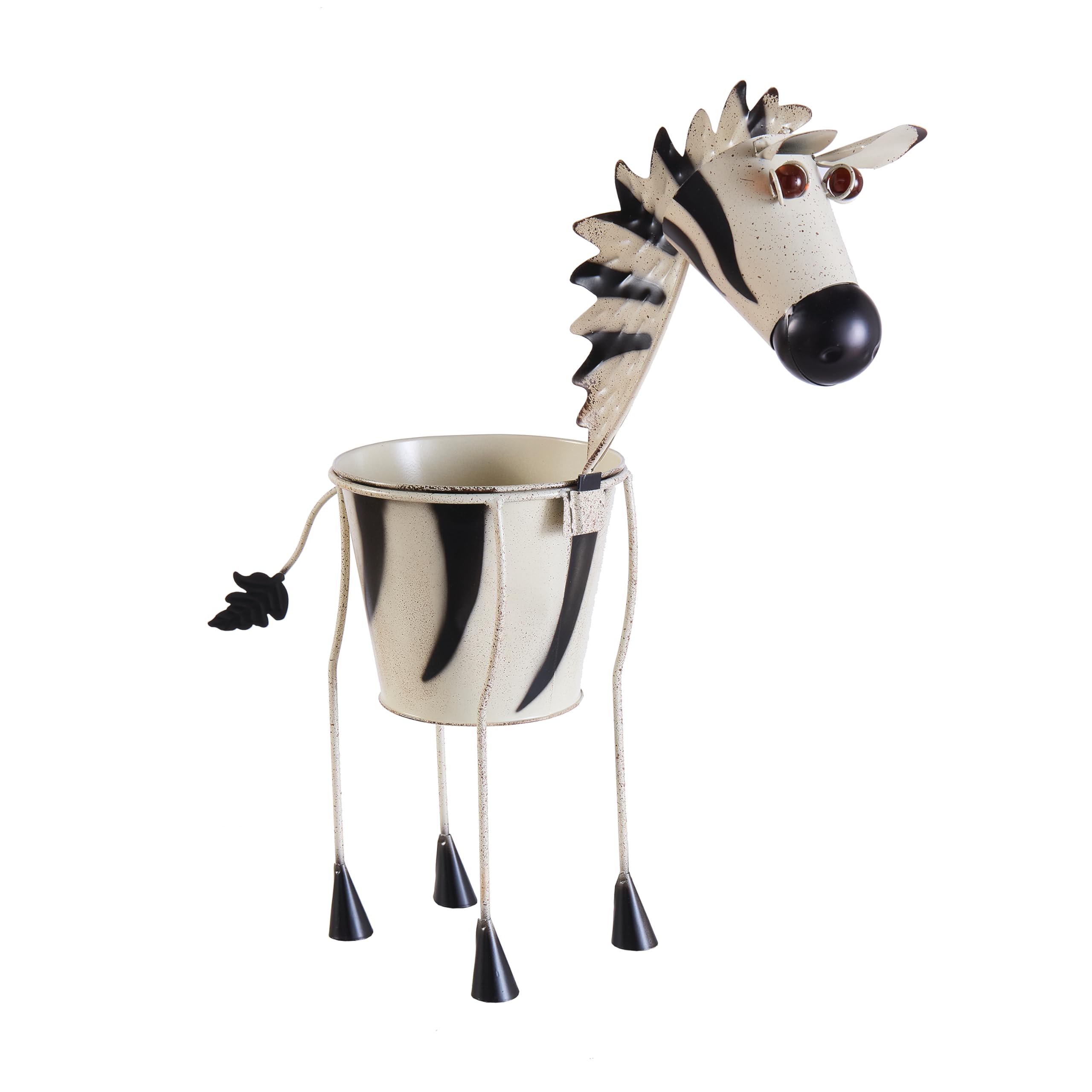 Coopers of Stortford - Novelty Garden Planter - Fun Garden Decor with Nodding Head & Neck - Safari-Inspired Plant Pot - Includes Ground Spikes - H47.5cm