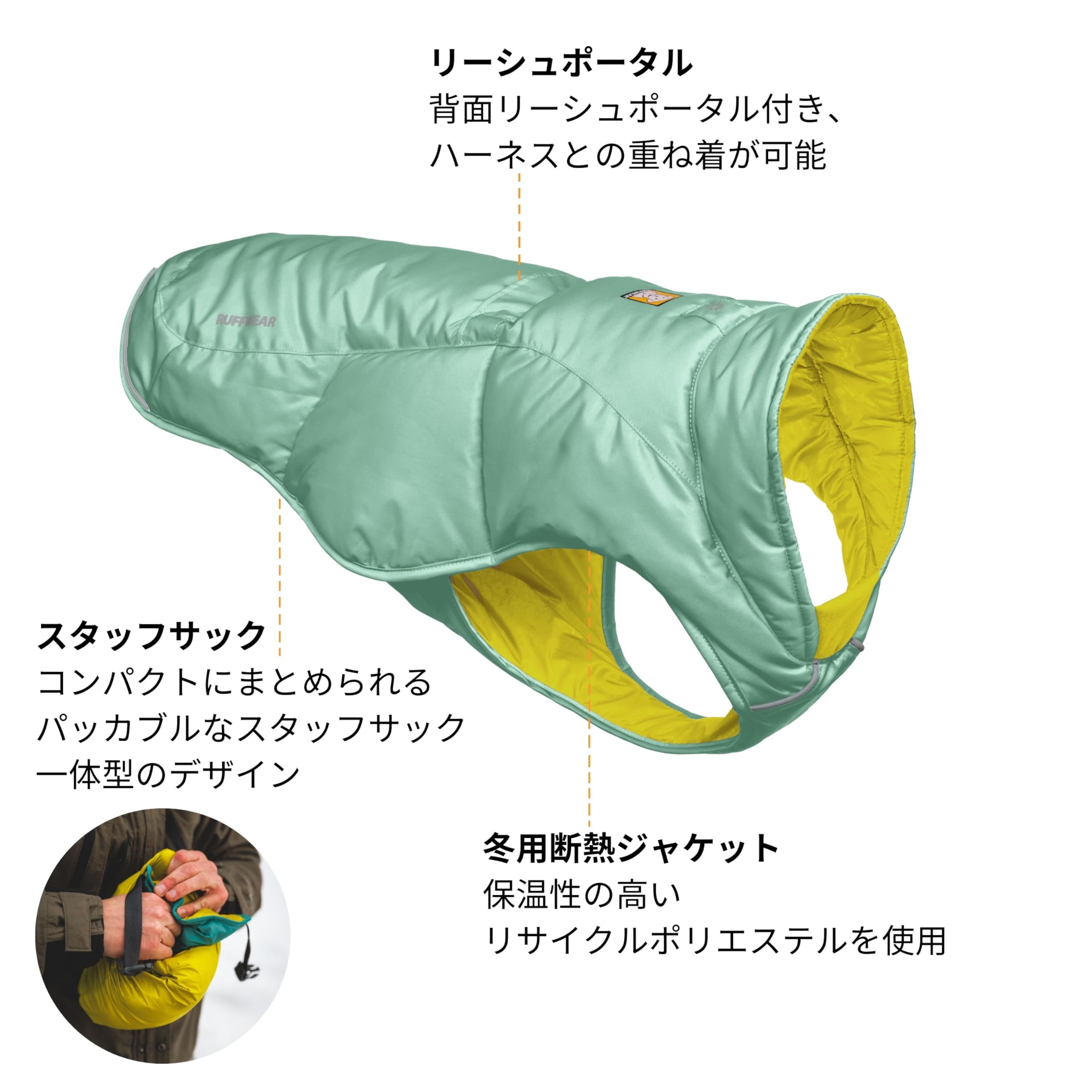 Amazon | RUFFWEAR(ラフウェア) クインジードッグジャケット リバー