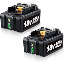 2Pack 5000mAh 18V BL1860B Battery Replacement for Makita Lithium ion Replacement for BL1830B BL1850B BL1860B BL1840 BL1845 BL1820 LXT400 194204-5 Electric Drill Angle Grinder Cordless Power Tools
