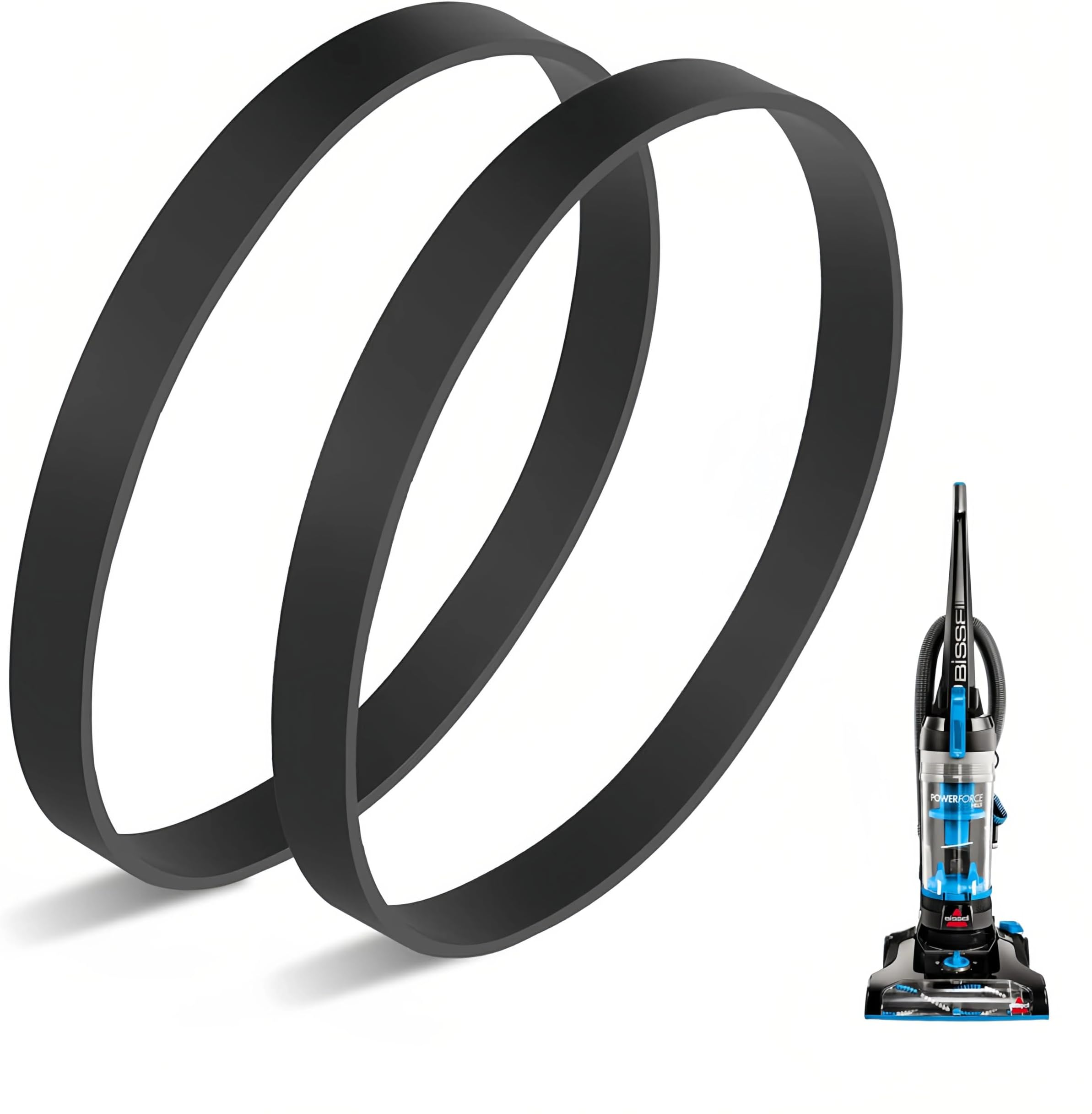 JEDELEOS Replacement Belts for Bissell PowerForce Helix (Turbo) Vacuum, Replace Parts 2031093, Fit Models 2191, 2191U, 2190, 1700, 1701, 1797, 2691, 2692, 1240, 12B1, 68C7, 3920 Series (Pack of 2)