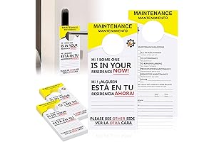 Maintenance Bilingual Blank Door Hanger Signs Tags