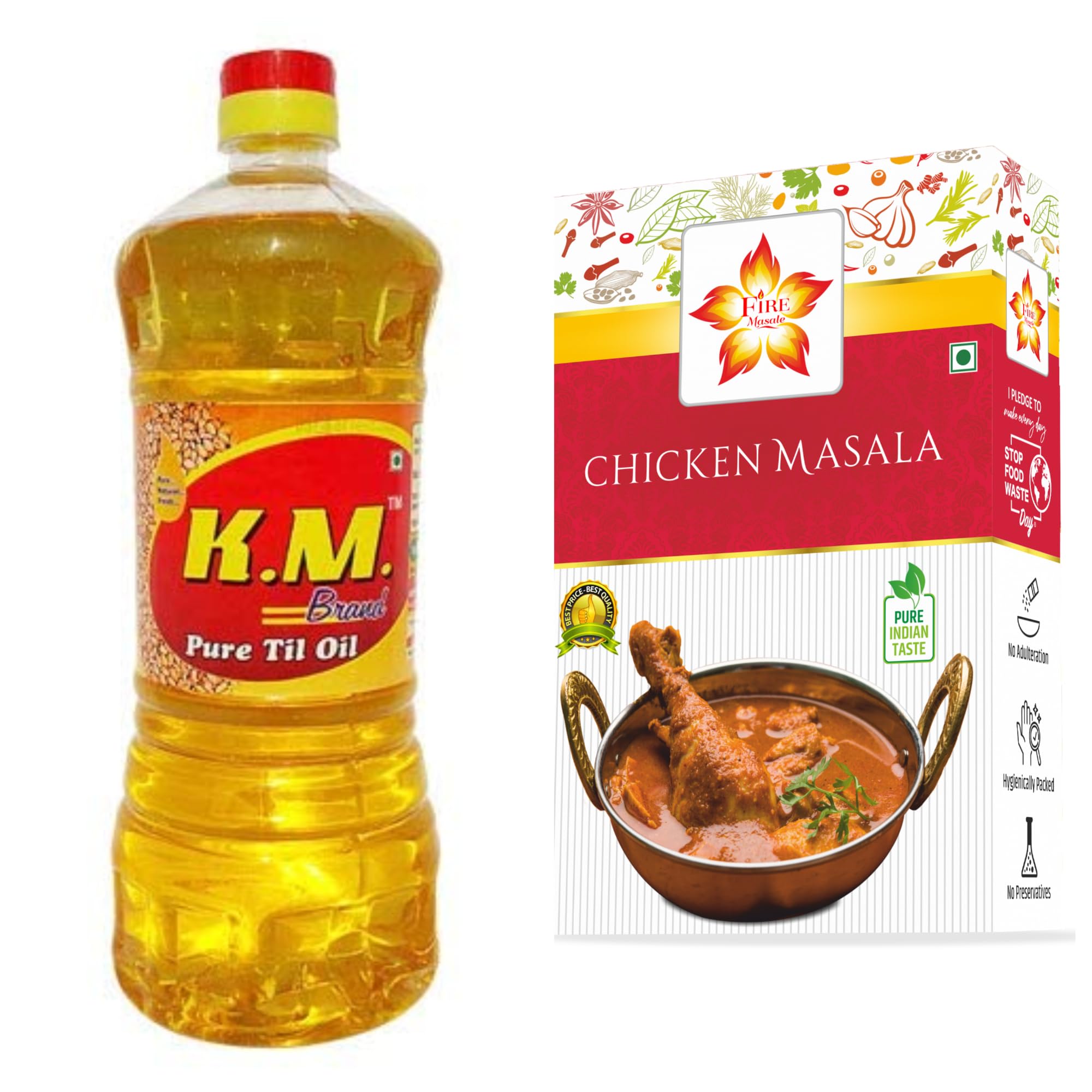 See full amazon price history chart for KM Til Oil Gingelly/Sesame Oil/Til Oil (1 LTR) + FREE Chicken Masala 100 gm KM Til Oil Gingelly/Sesame Oil/Til Oil (1 LTR) + FREE Chicken Masala 100 gm (B0CGVL3616) Amazon Price History, Amazon Price Tracker