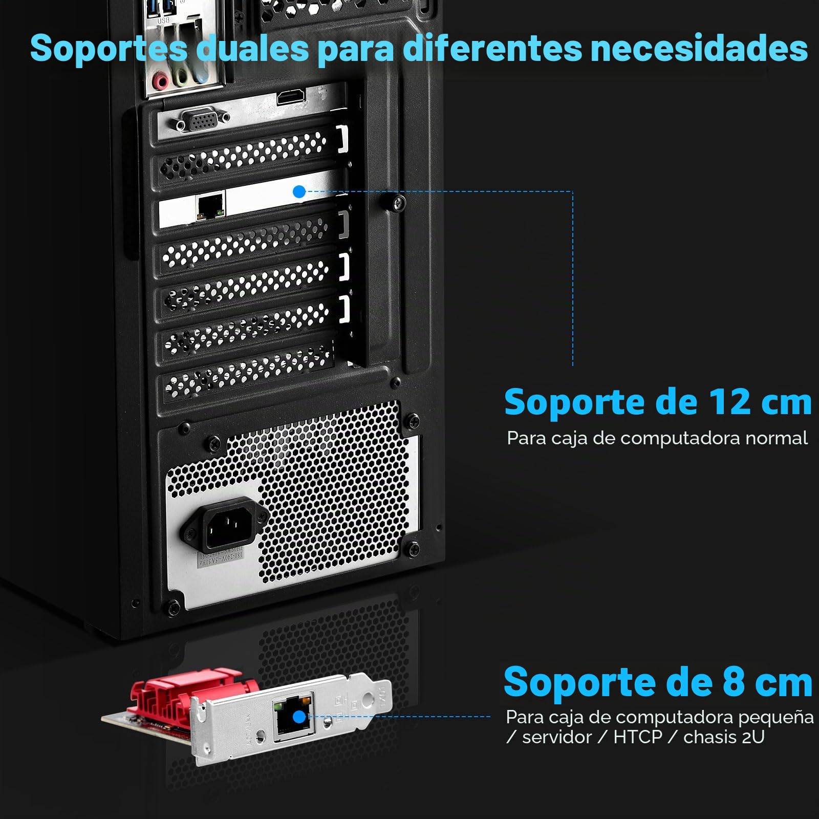 Adaptador de red PCIe 5G RTL8126 5000/2500/1000/100Mbps PCI Express 3.1 Gigabit Ethernet tarjeta RJ45 controlador LAN compatible con PXE para Windows/Linux con perfil bajo
