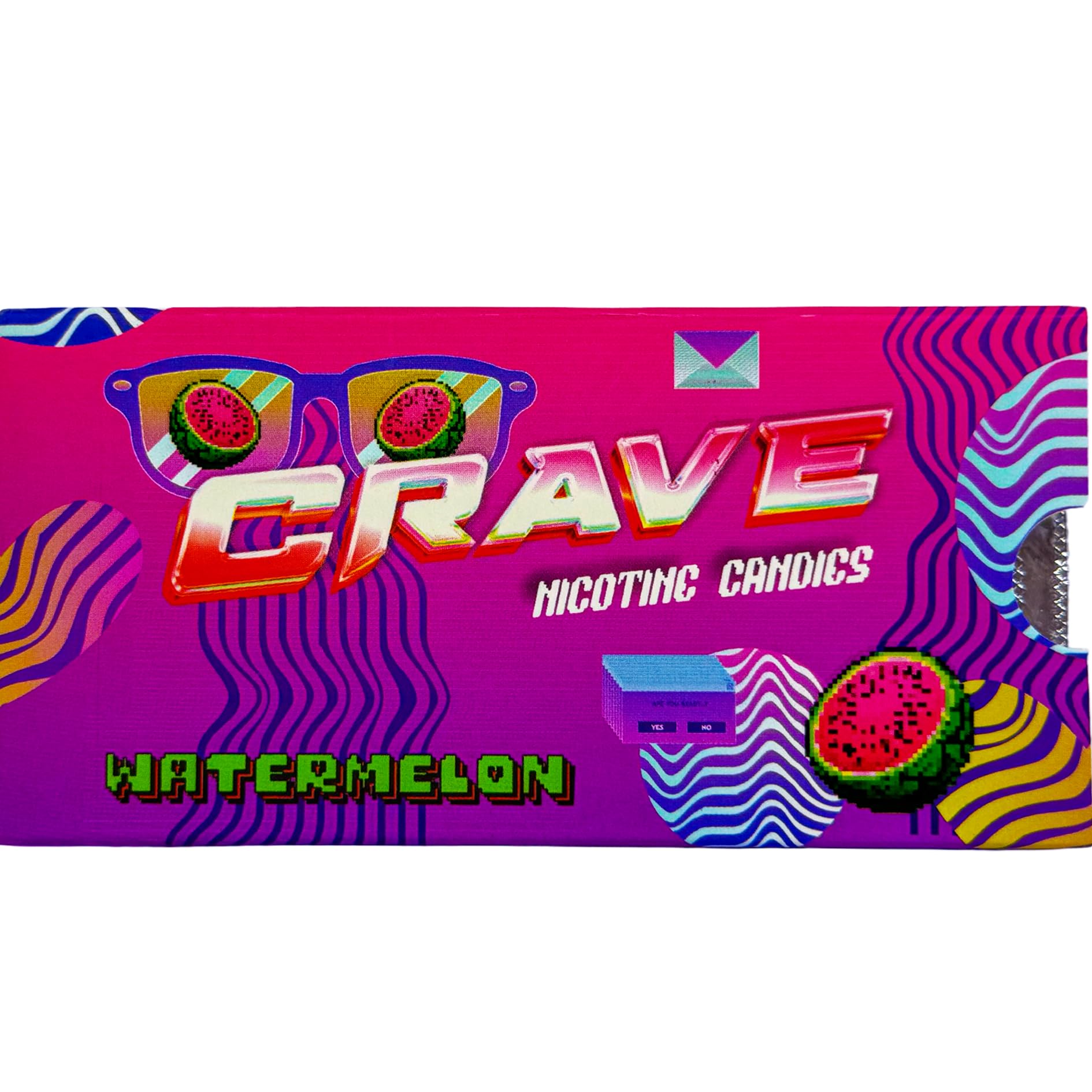 Crave Nicotine - Watermelon Nicotine Candy | 1.5mg Nicotine | Quit Smoking the Right Way | Watermelon Flavoured Nicotine Candy | NRT Approved by WHO (40 candies (pack of 5))-picture-40