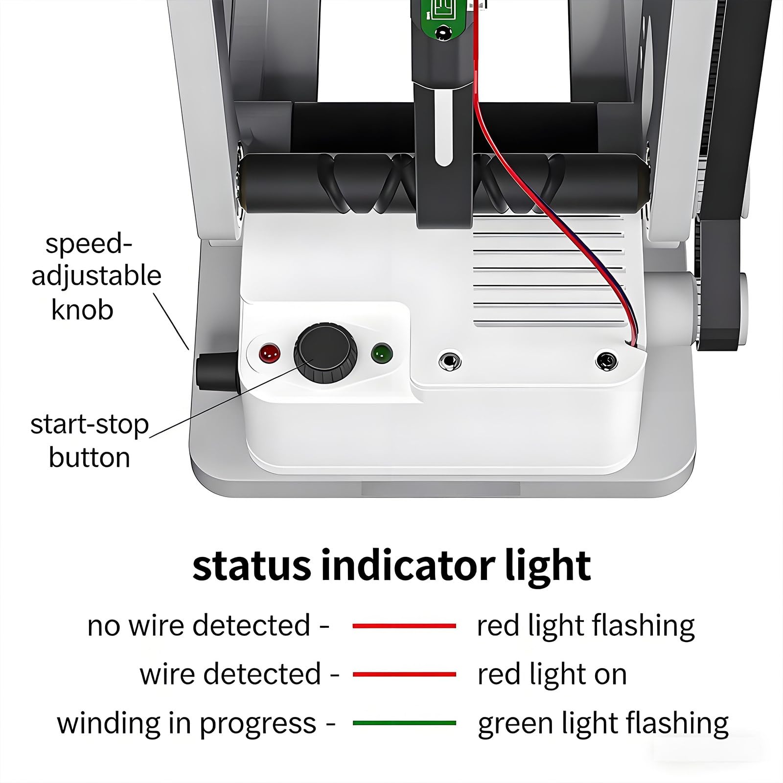 Verbrauchsmaterial in Industriequalität, intelligenter Start/Stopp, geeignet für 1-kg-Spulen, elektrische Aufwickelmaschinen, Allzweck-Wickelmaschine