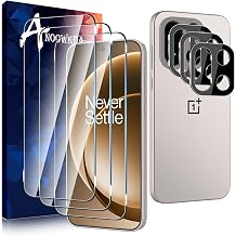Anoowkoa 3 Pack for OnePlus 15 Screen Protector Tempered Glass Flim with 3 Pack Camera Lens Protector.9H Hardness.Bubble-free.Support Fingerprint Unlock.HD Clarity.Easy to Install