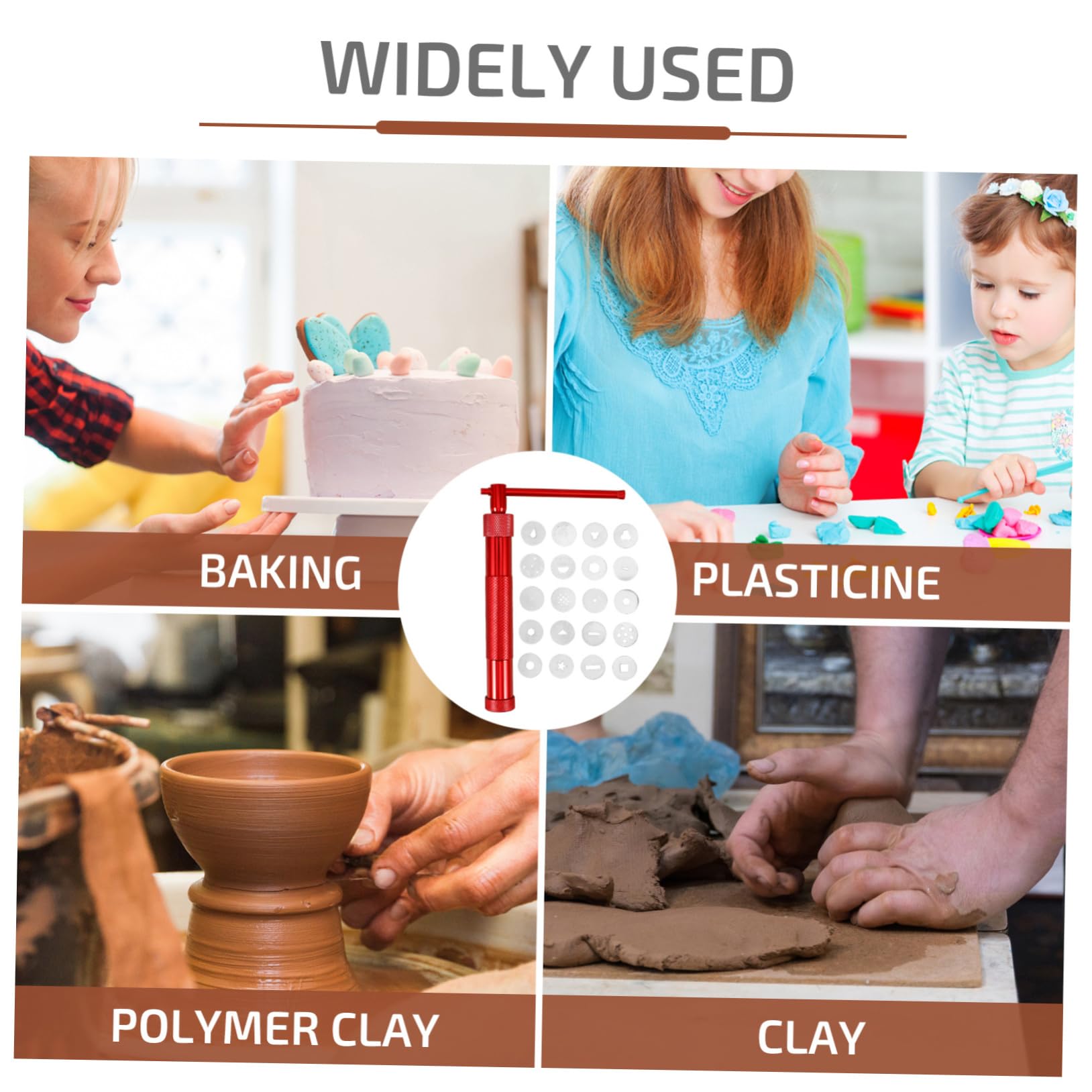 STOBOK 4sätze Knetwerkzeug Mit Extruder Und Formen Für Polymer Vielseitiges Werkzeugset Für Kreative Bastelprojekte Und Töpferarbeiten