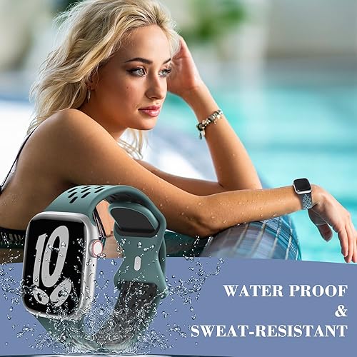 Miniatura 4 de Shalila Paquete de 4 correas deportivas compatibles con Apple Watch de 1.929 in 1.772 in 1.732 in 1.654 in 1.614 in 1.575 in 1.496 in para hombres y